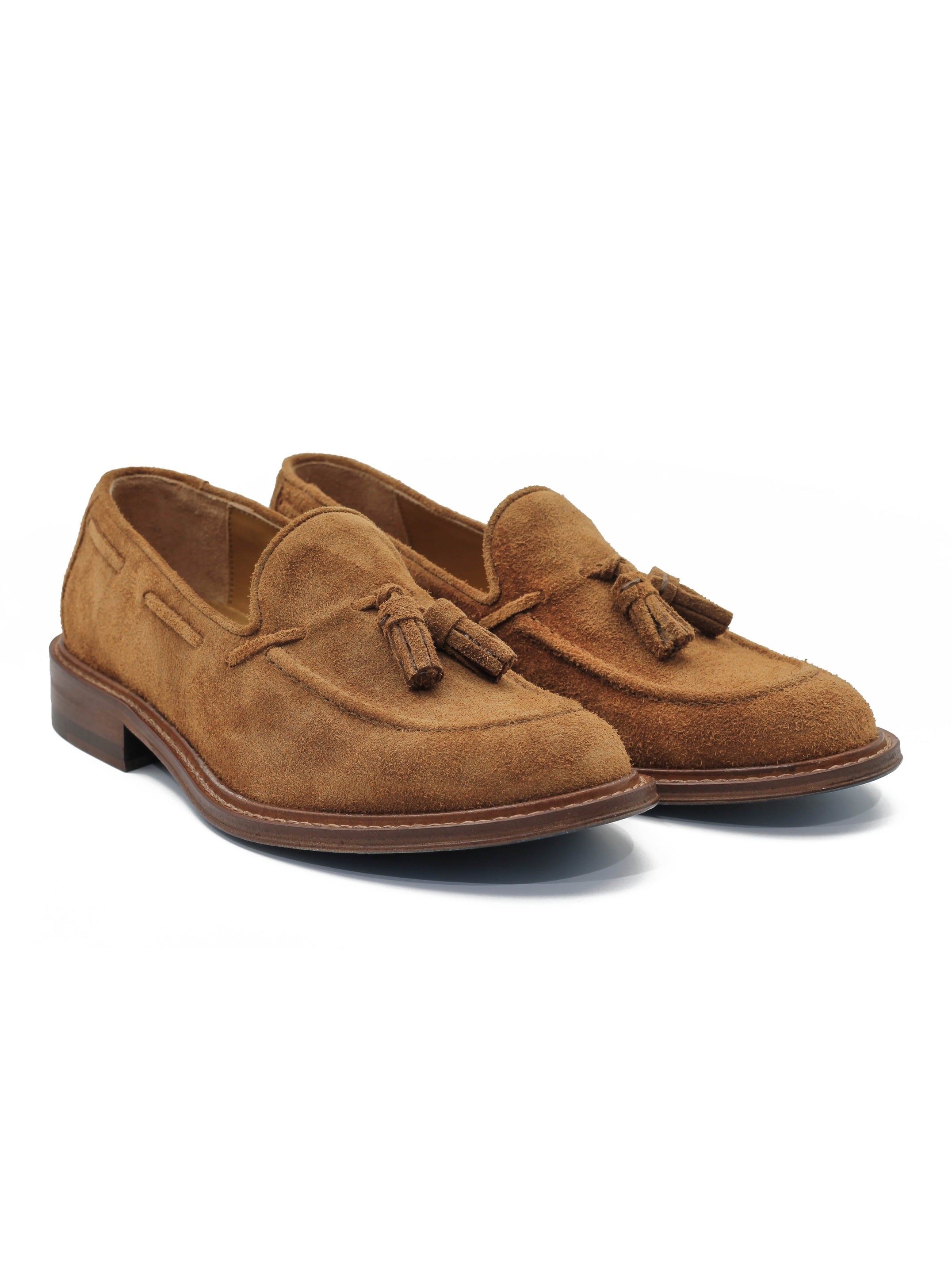 TAN ITALIAN SUEDE TASSEL LOAFER