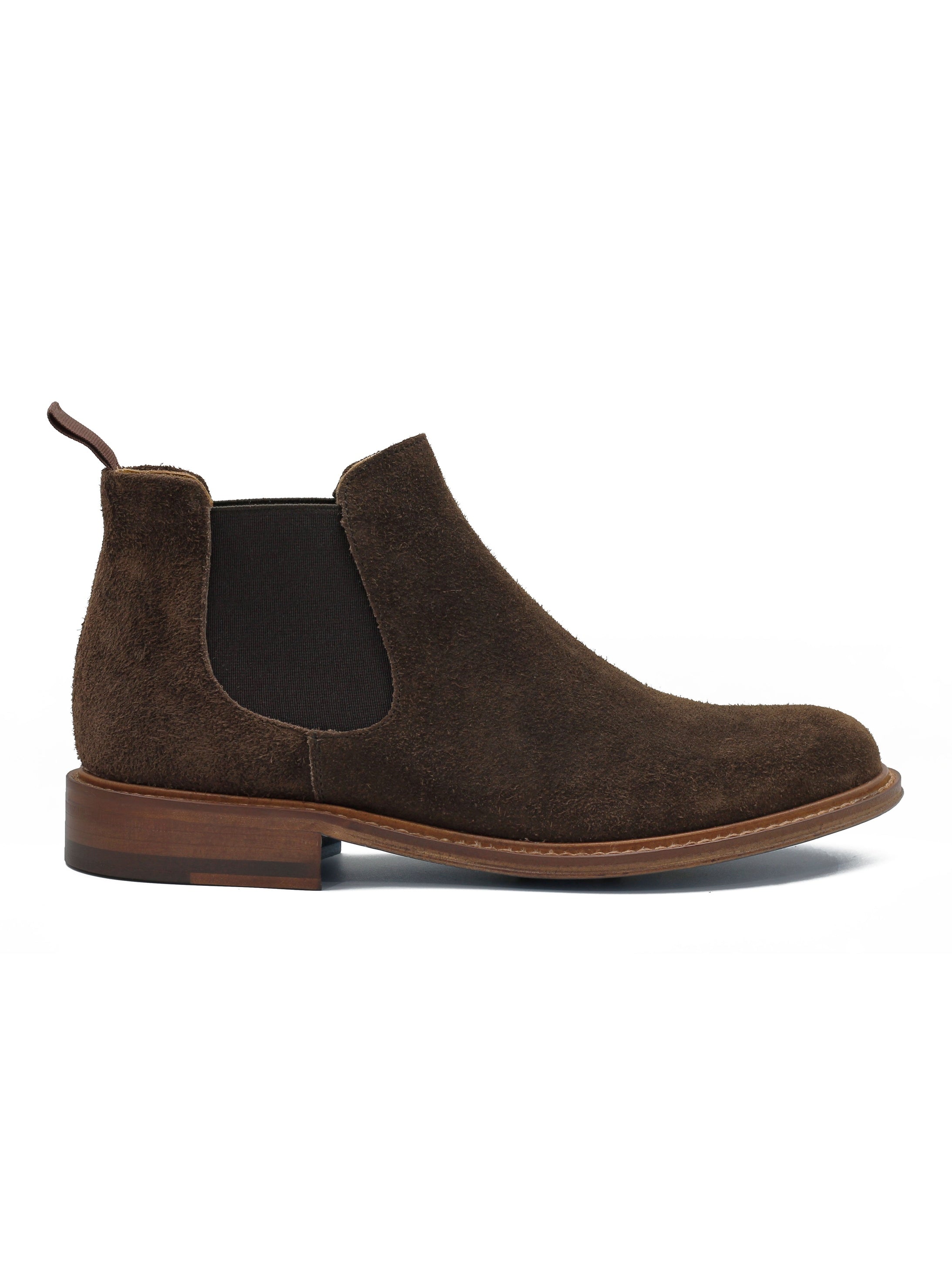 BROWN ITALIAN SUEDE LEATHER CHELSEA BOOTS