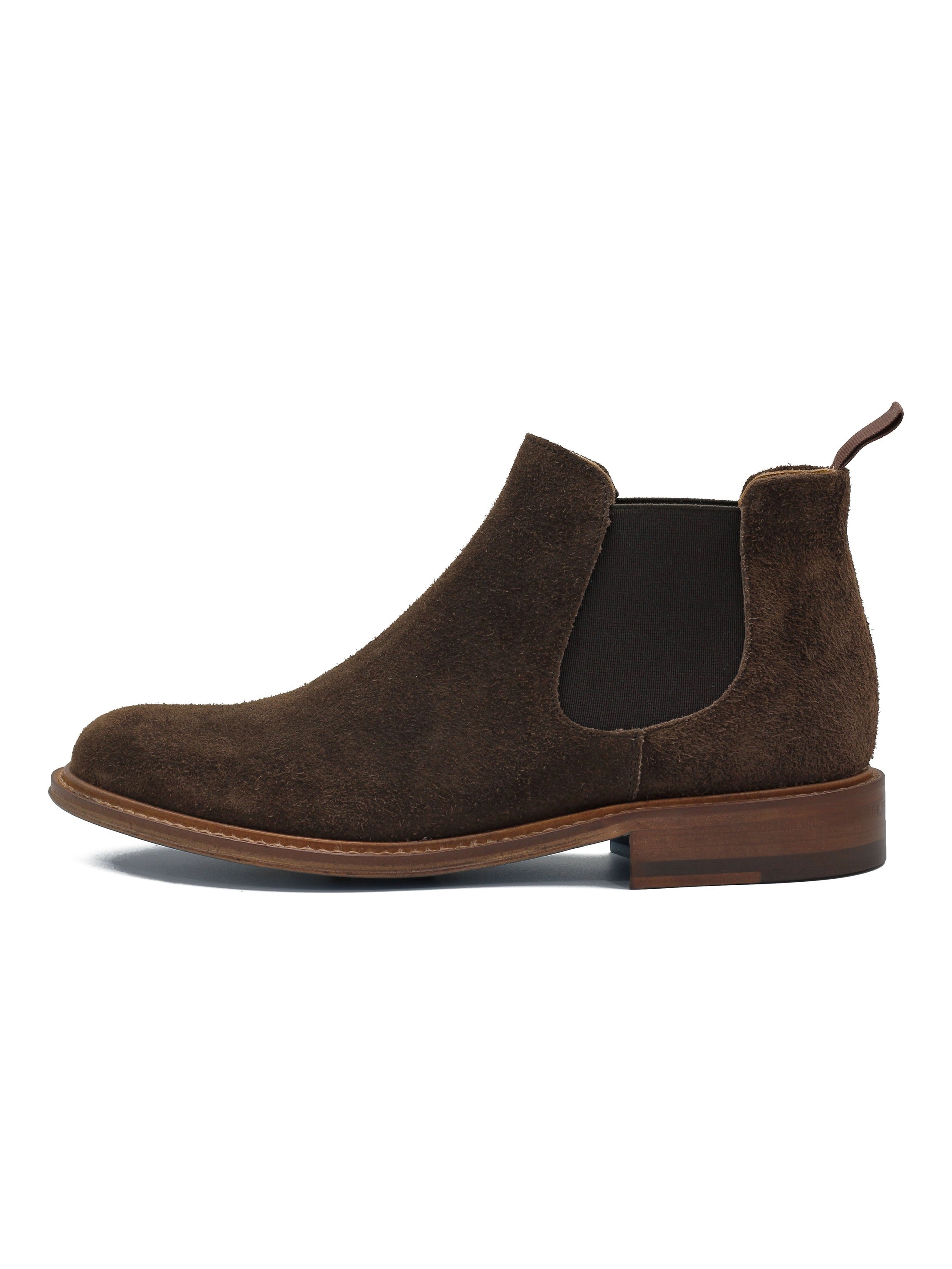 BROWN ITALIAN SUEDE LEATHER CHELSEA BOOTS