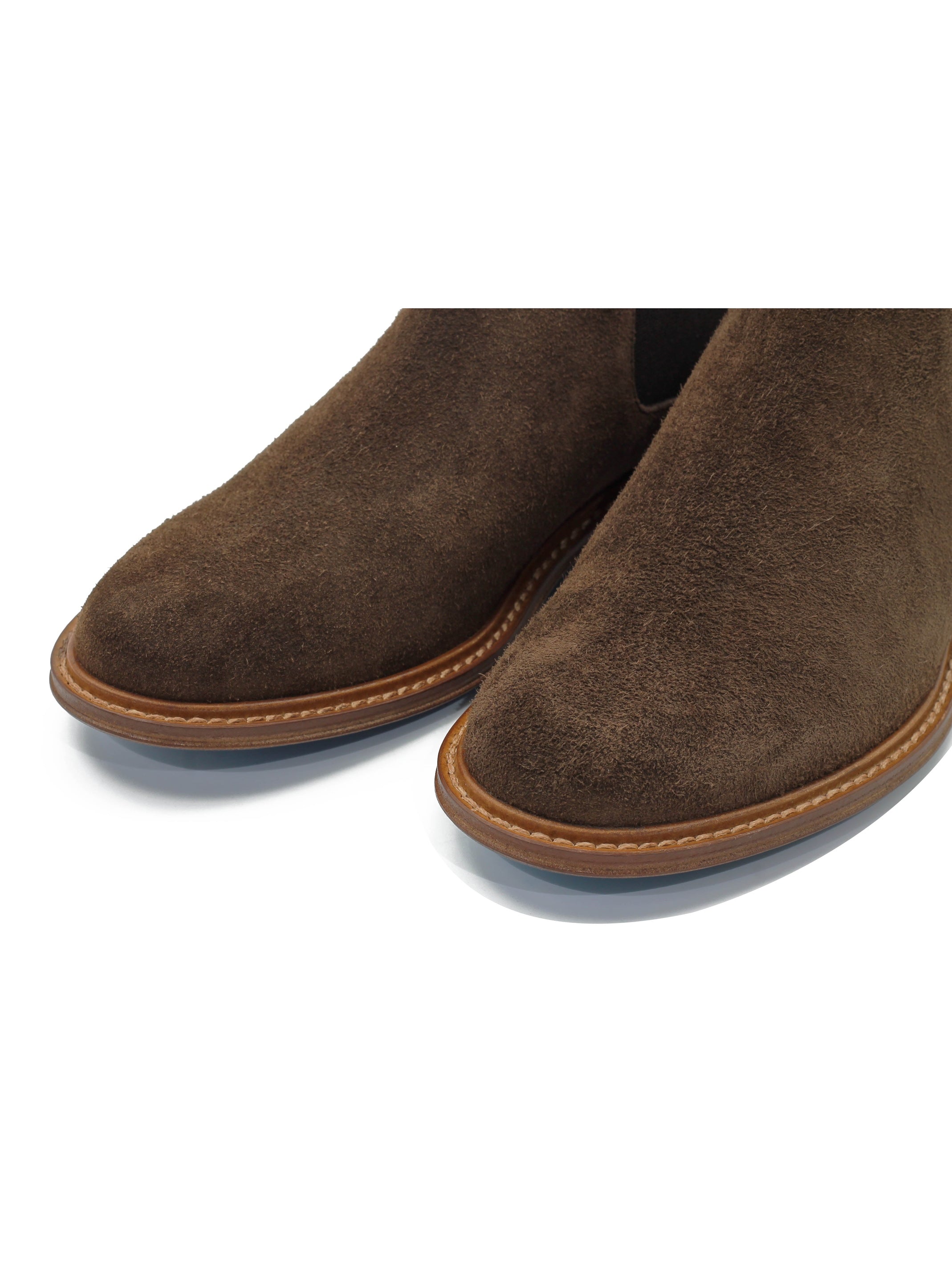 BROWN ITALIAN SUEDE LEATHER CHELSEA BOOTS