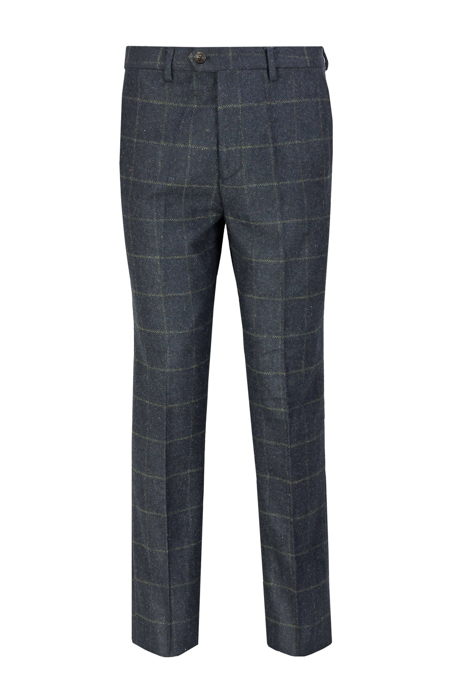 Navy Tweed Check Suit Trouser - X6680-3