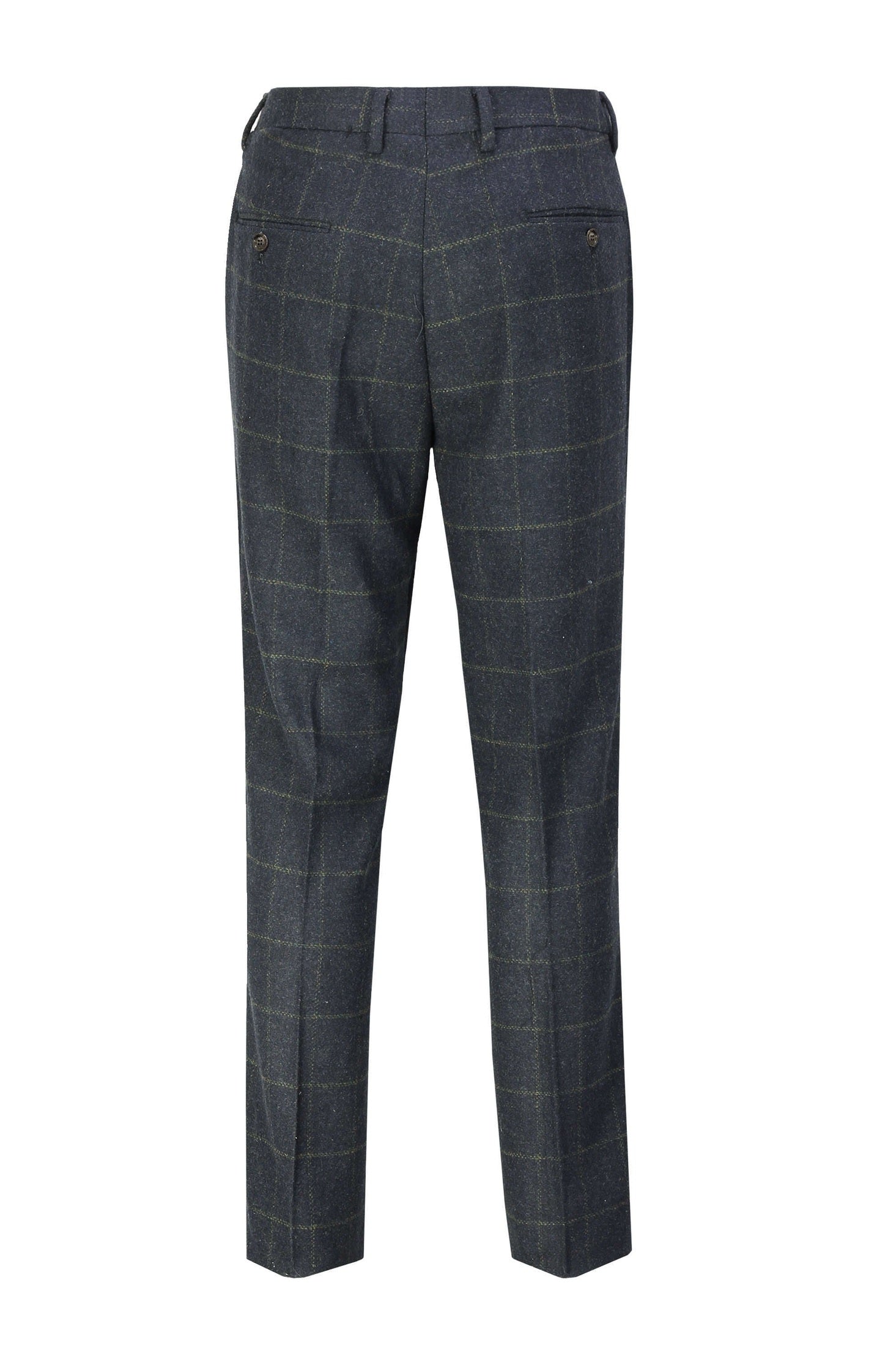 Navy Tweed Check Suit Trouser - X6680-3