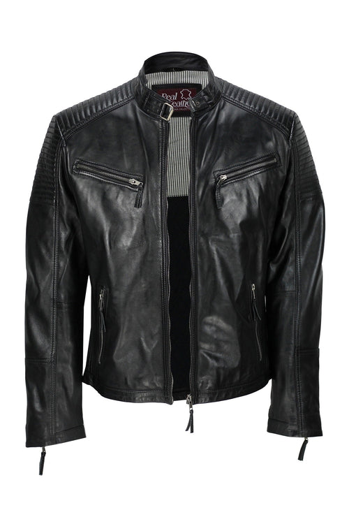 MEN’S RETRO BIKER JACKET