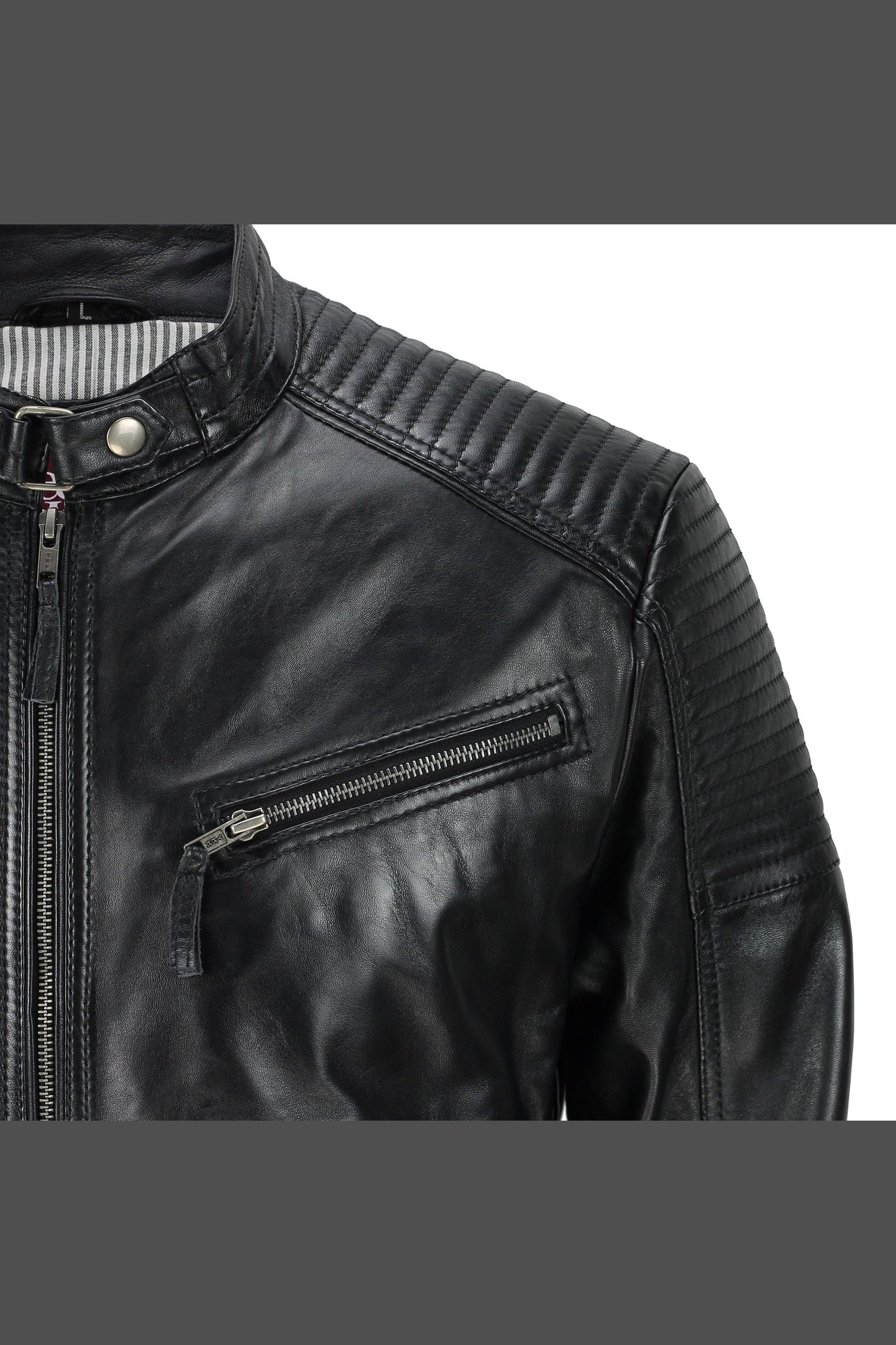 MEN’S RETRO BIKER JACKET