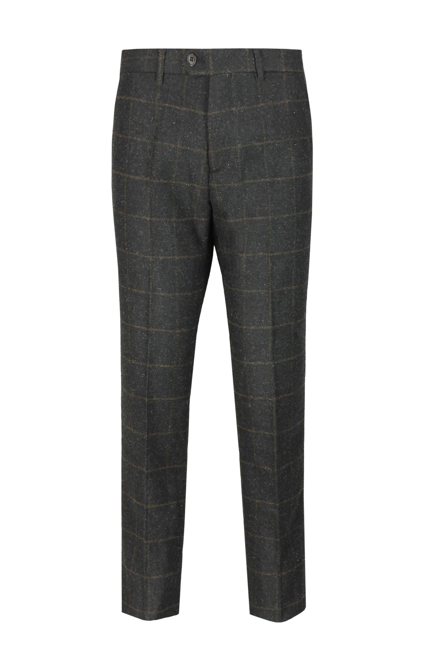 Black Tweed Check Trousers Tailored Fit
