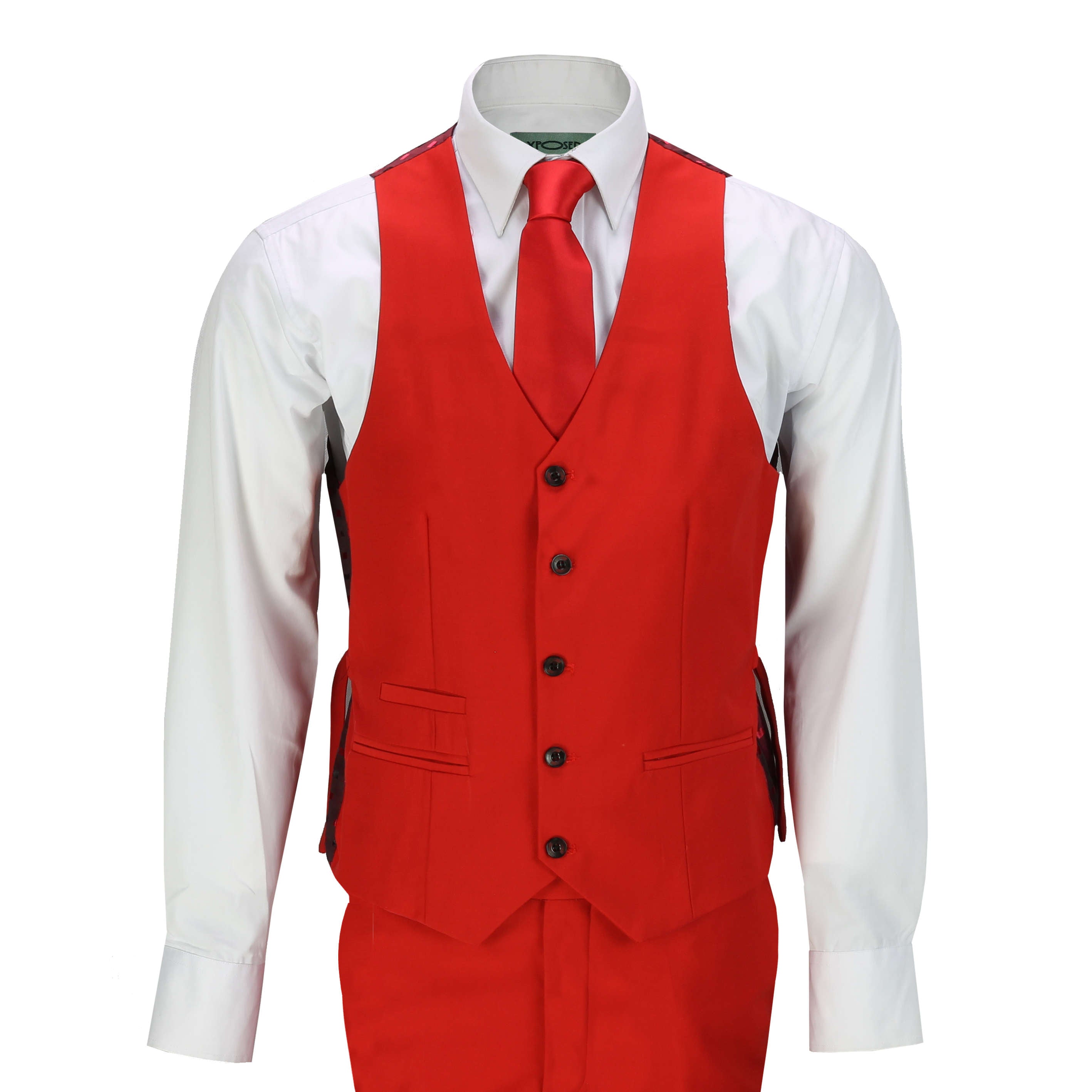 JROSS - RED FORMAL SUIT JACKET & WAISTCOAT