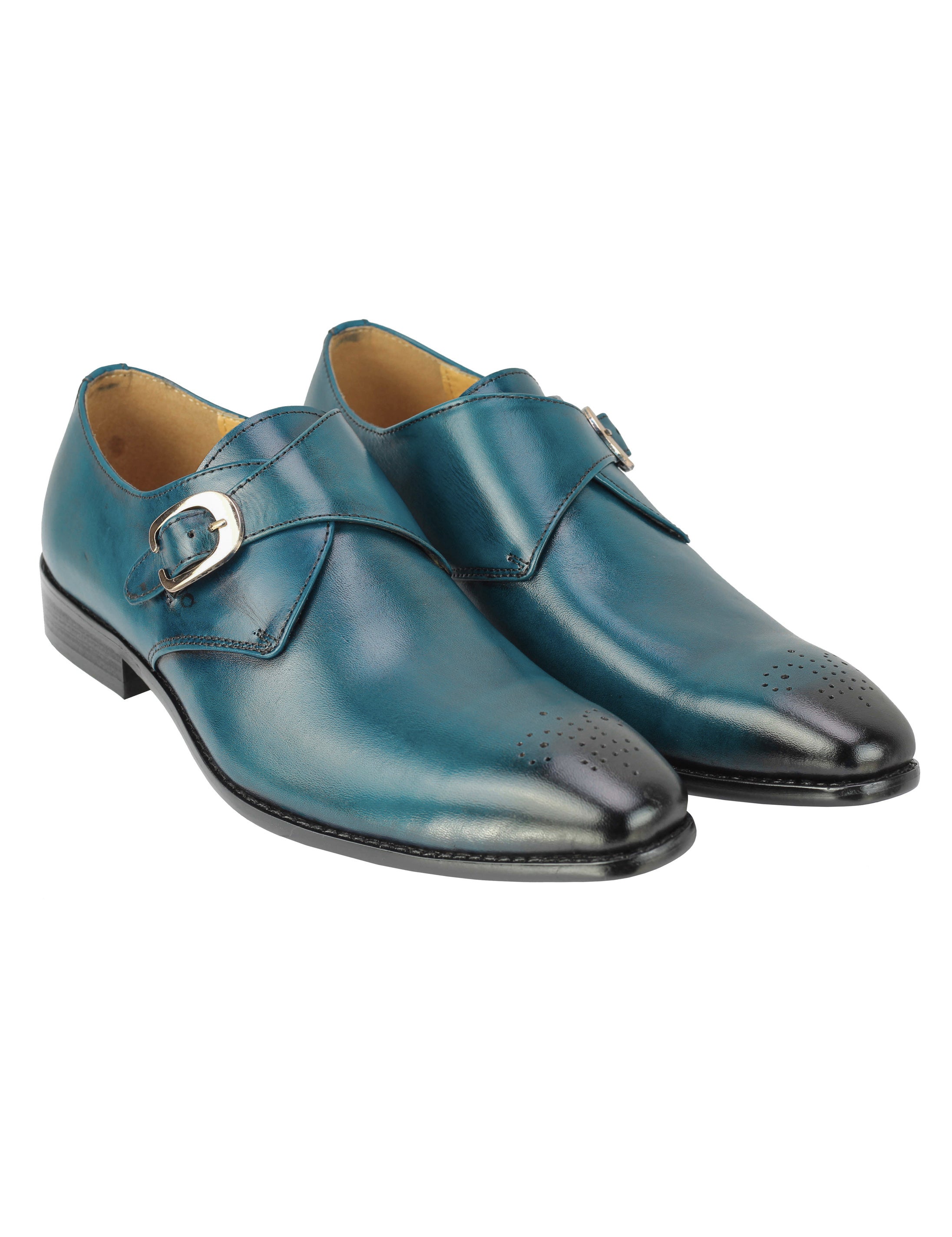 Lässige Monk-Schuhe aus poliertem Echtleder
