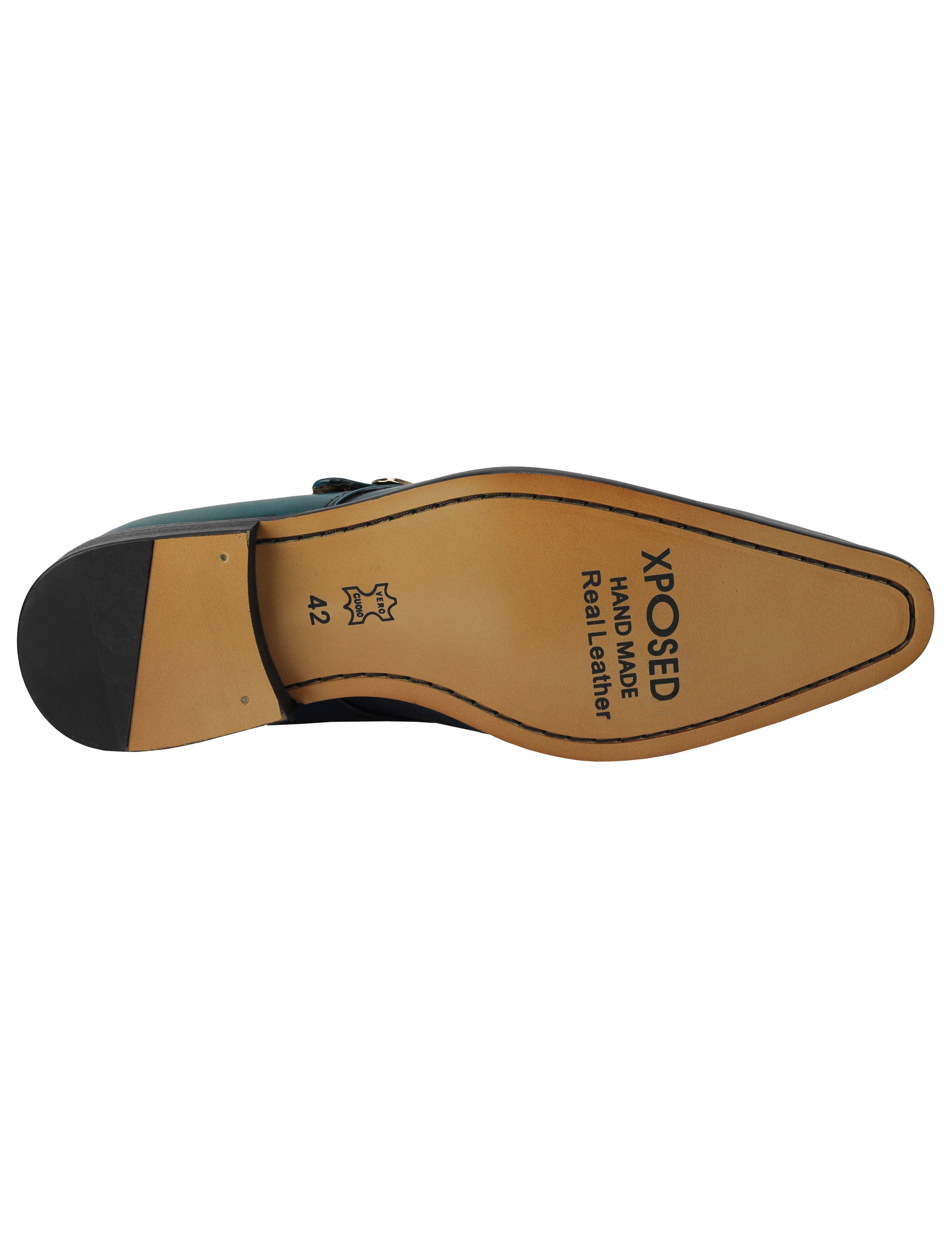 Lässige Monk-Schuhe aus poliertem Echtleder