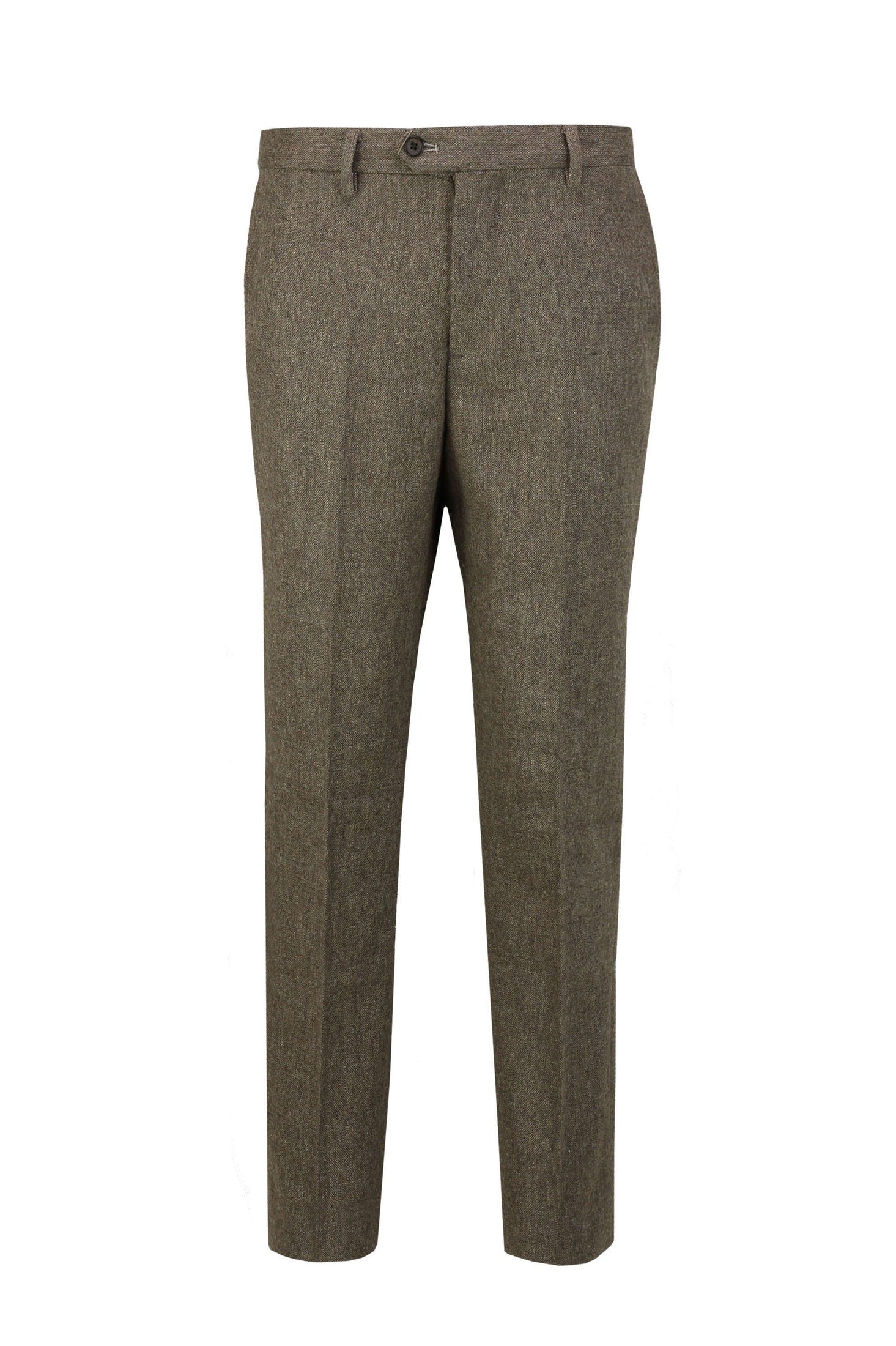 Tan Brown Tweed Suit Trouser - X6058-4