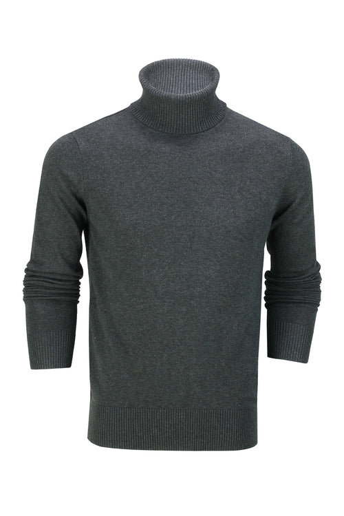 ROLL NECK JUMPER LIGHTWEIGHT STRETCH COTTON, GREY