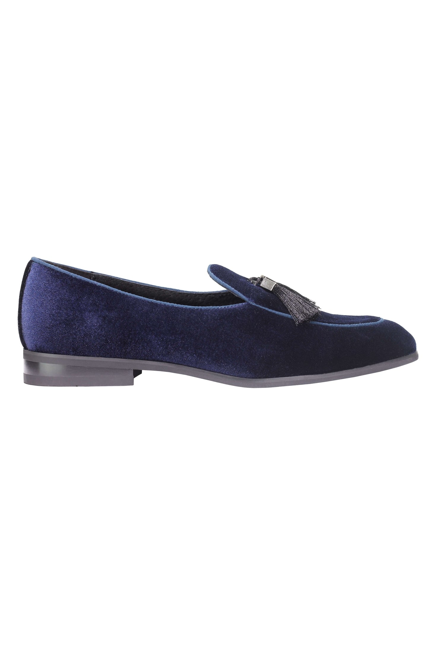 VELVET LOAFERS WITH TASSEL