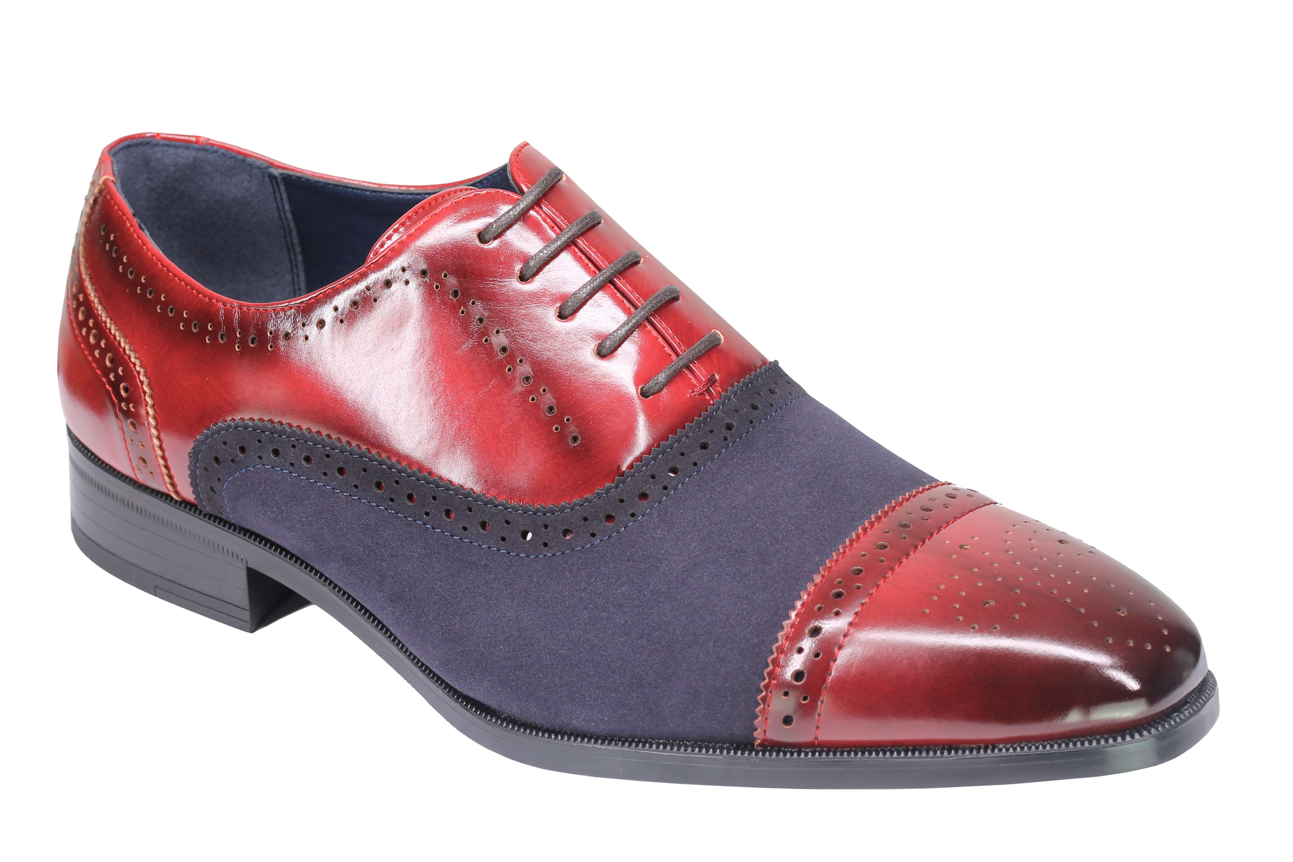 BROGUE - SUEDE & LEATHER OXFORD LACE UP