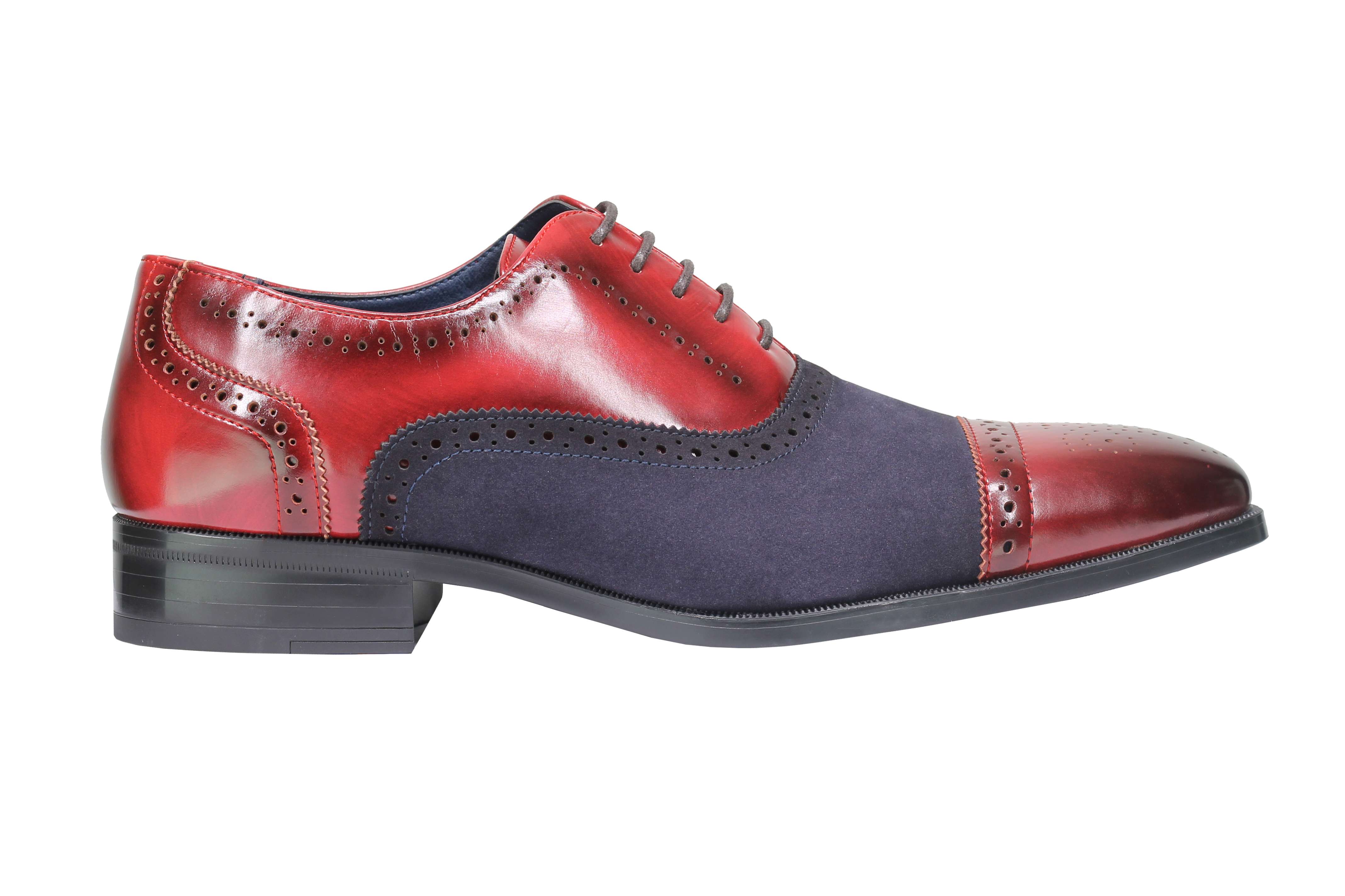BROGUE - SUEDE & LEATHER OXFORD LACE UP