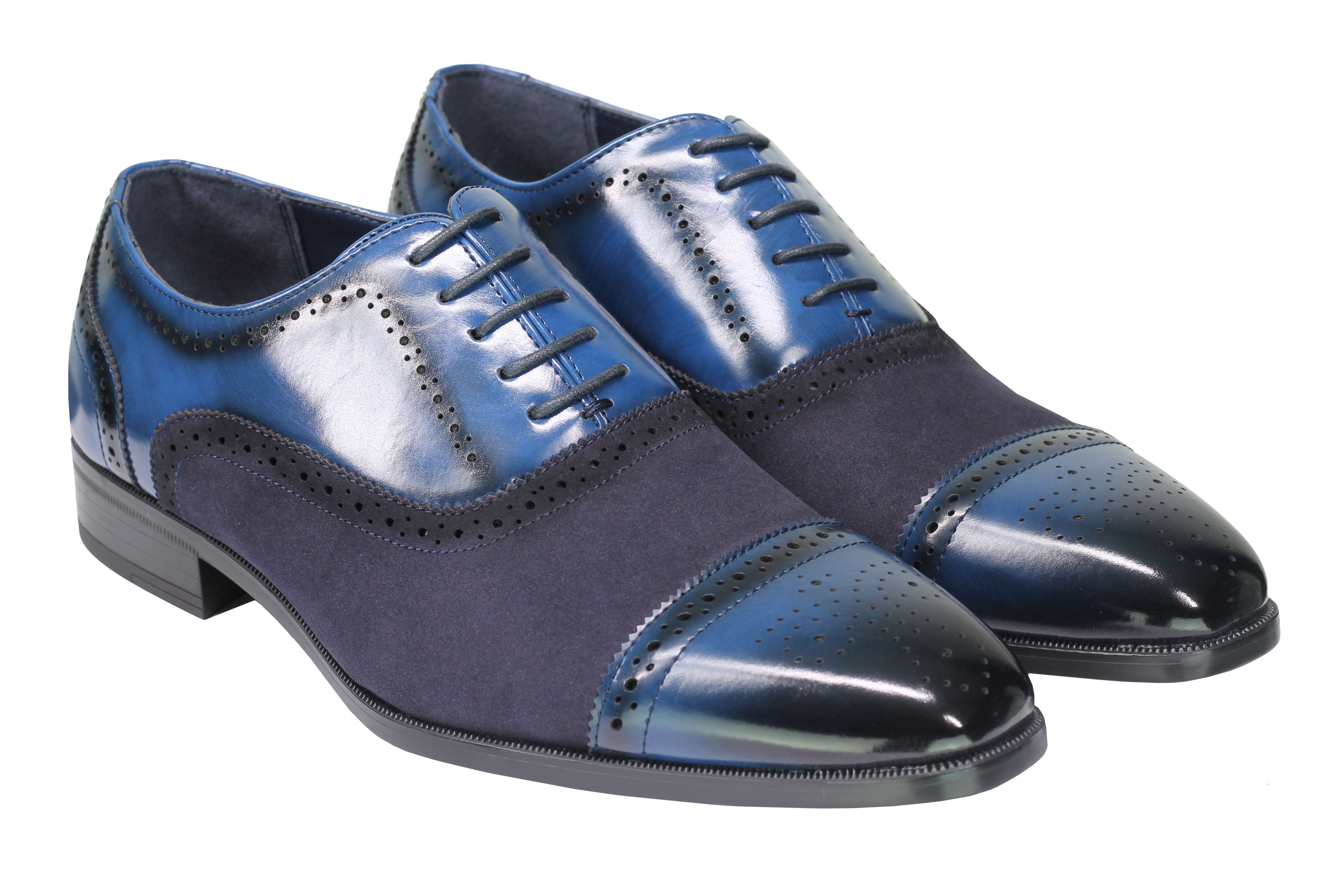 BROGUE - SUEDE & LEATHER OXFORD LACE UP