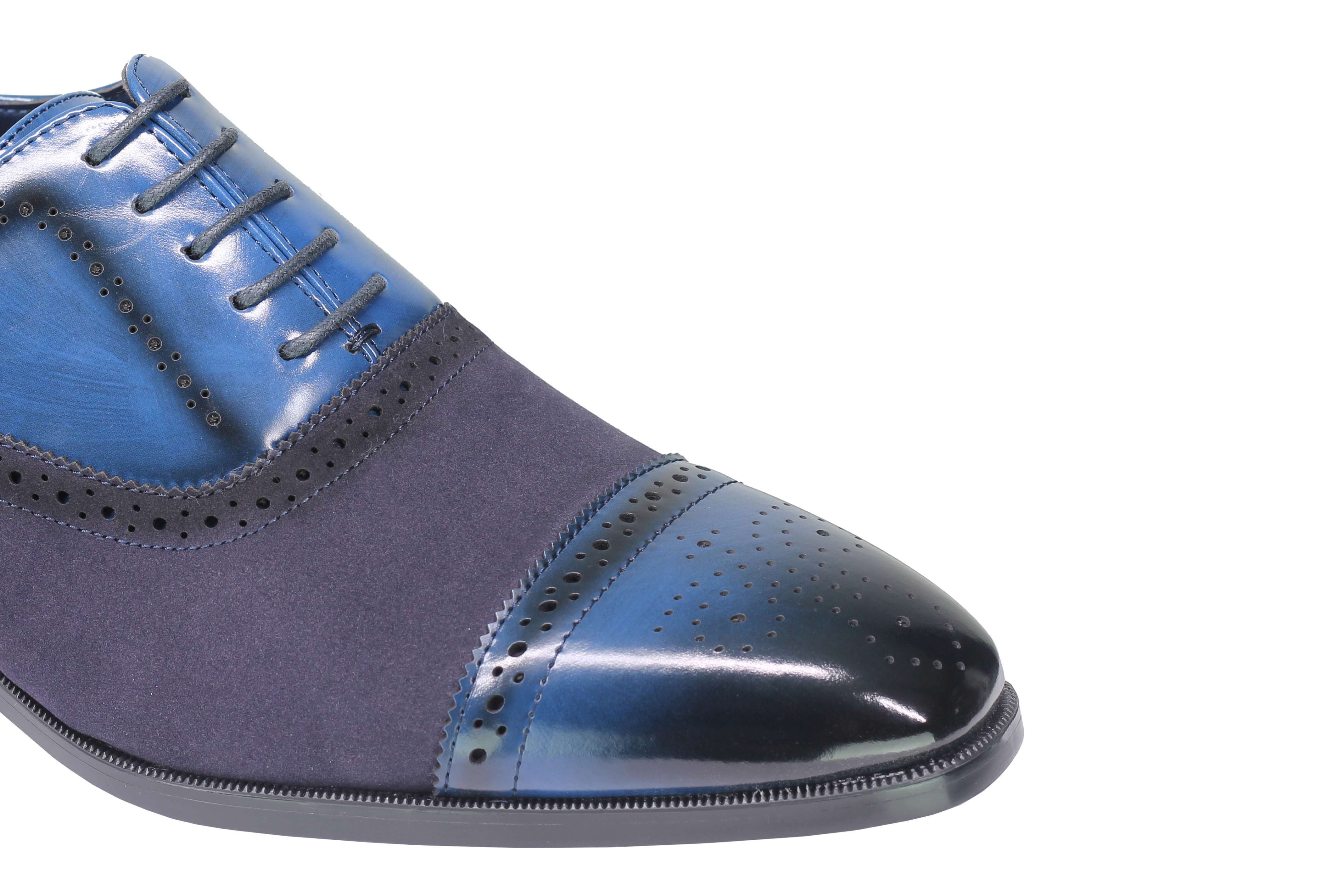 BROGUE - SUEDE & LEATHER OXFORD LACE UP