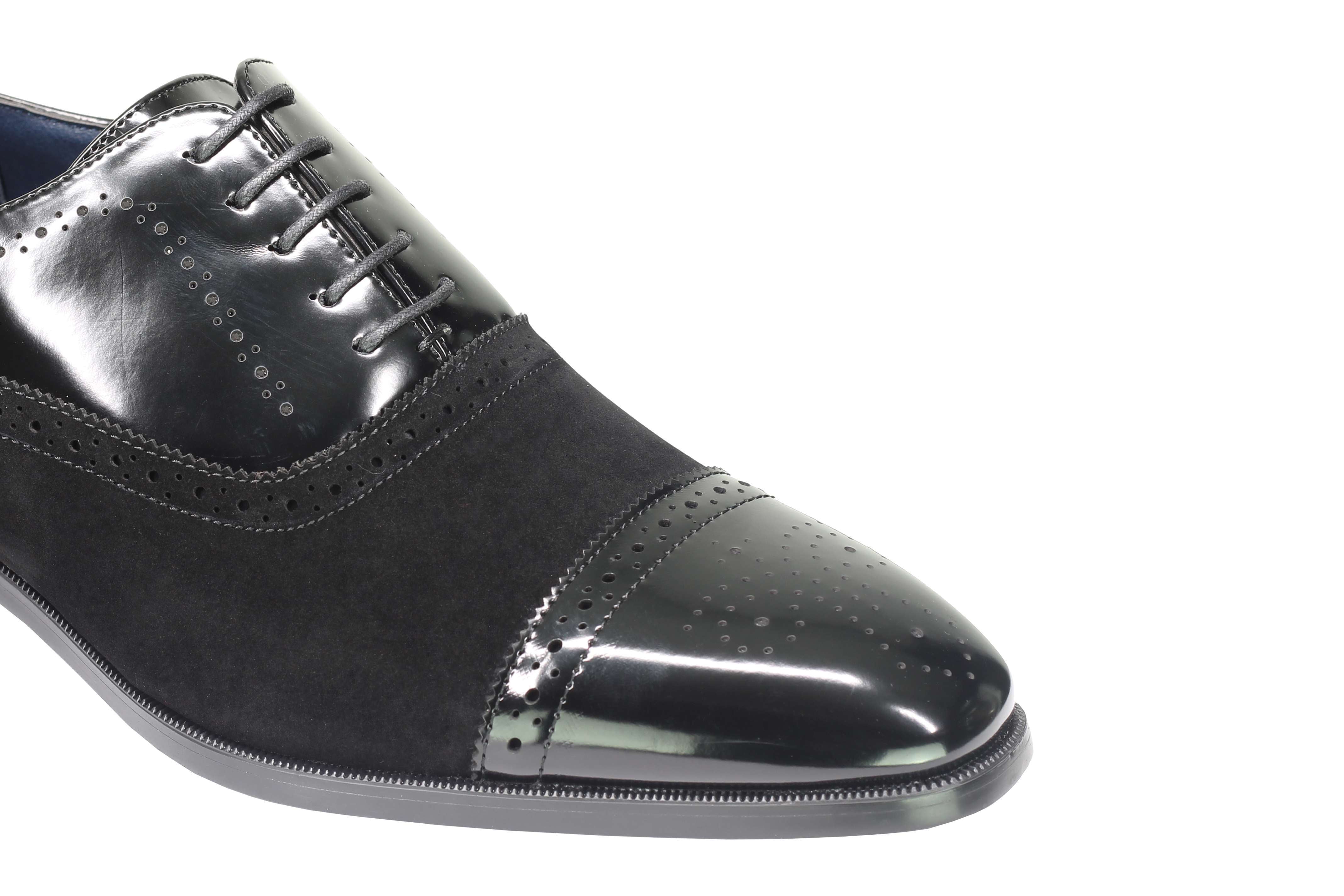 BROGUE - SUEDE & LEATHER OXFORD LACE UP
