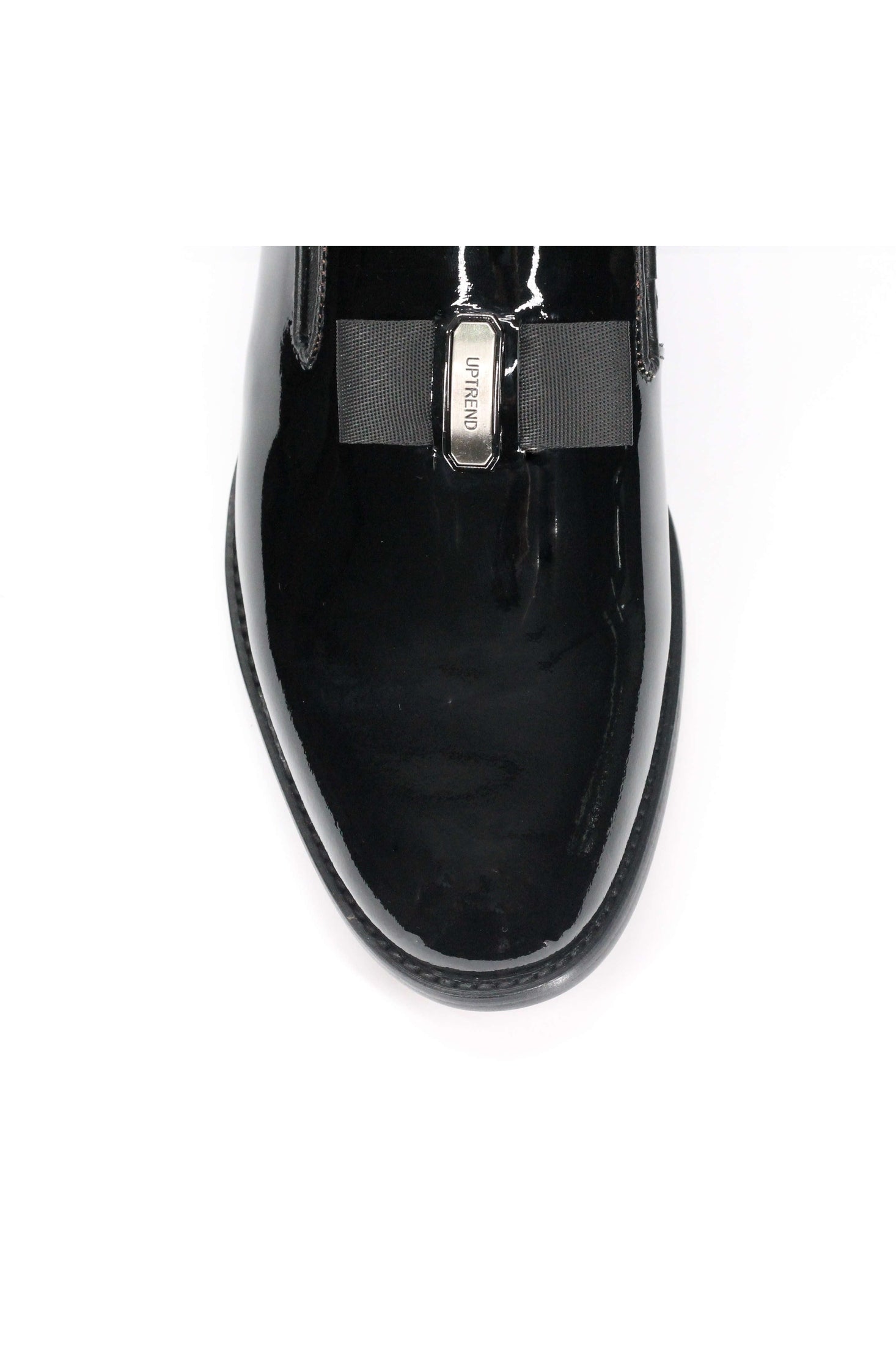 BLACK PATENT LEATHER LOAFERS WITH BOW