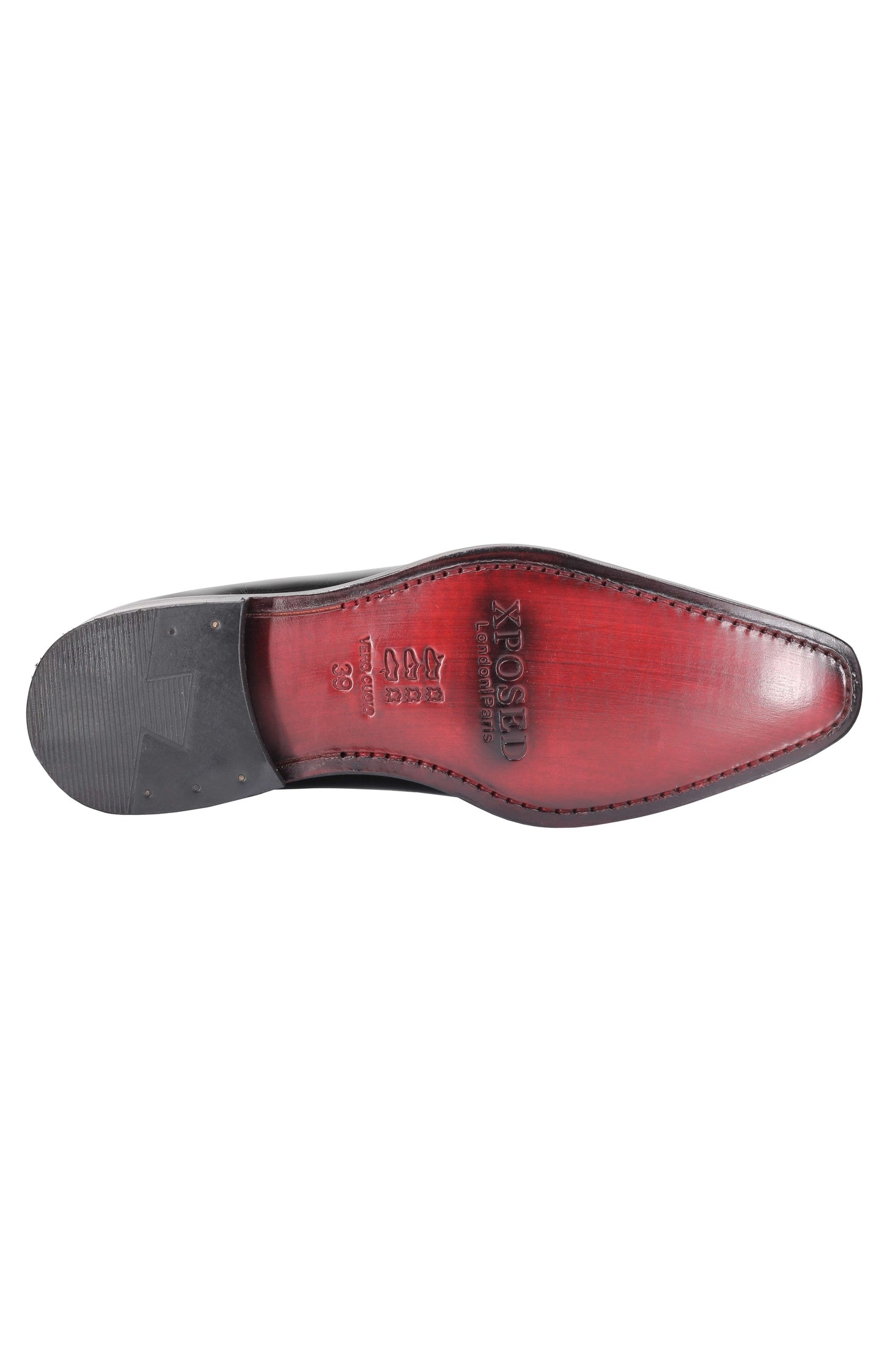 BLACK LEATHER SHINY OXFORD LACE UP SHOES