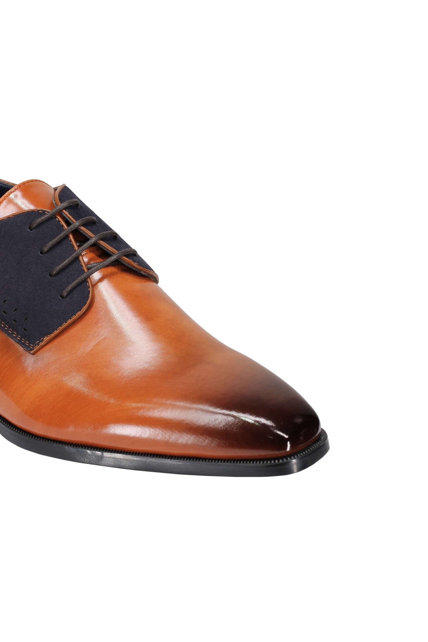 DERBY 2 TONE LEATHER LACE UP SHOES