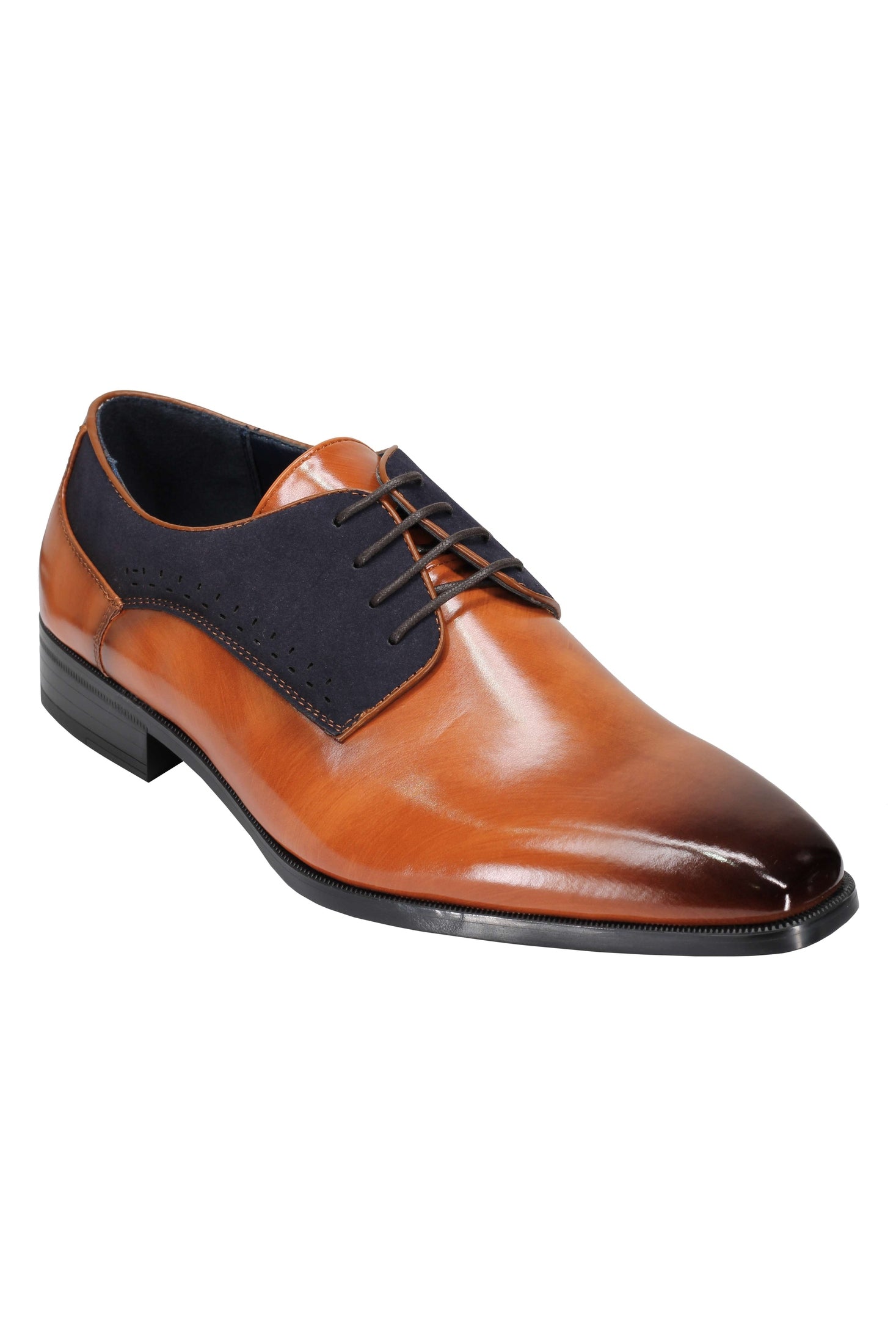 DERBY 2 TONE LEATHER LACE UP SHOES