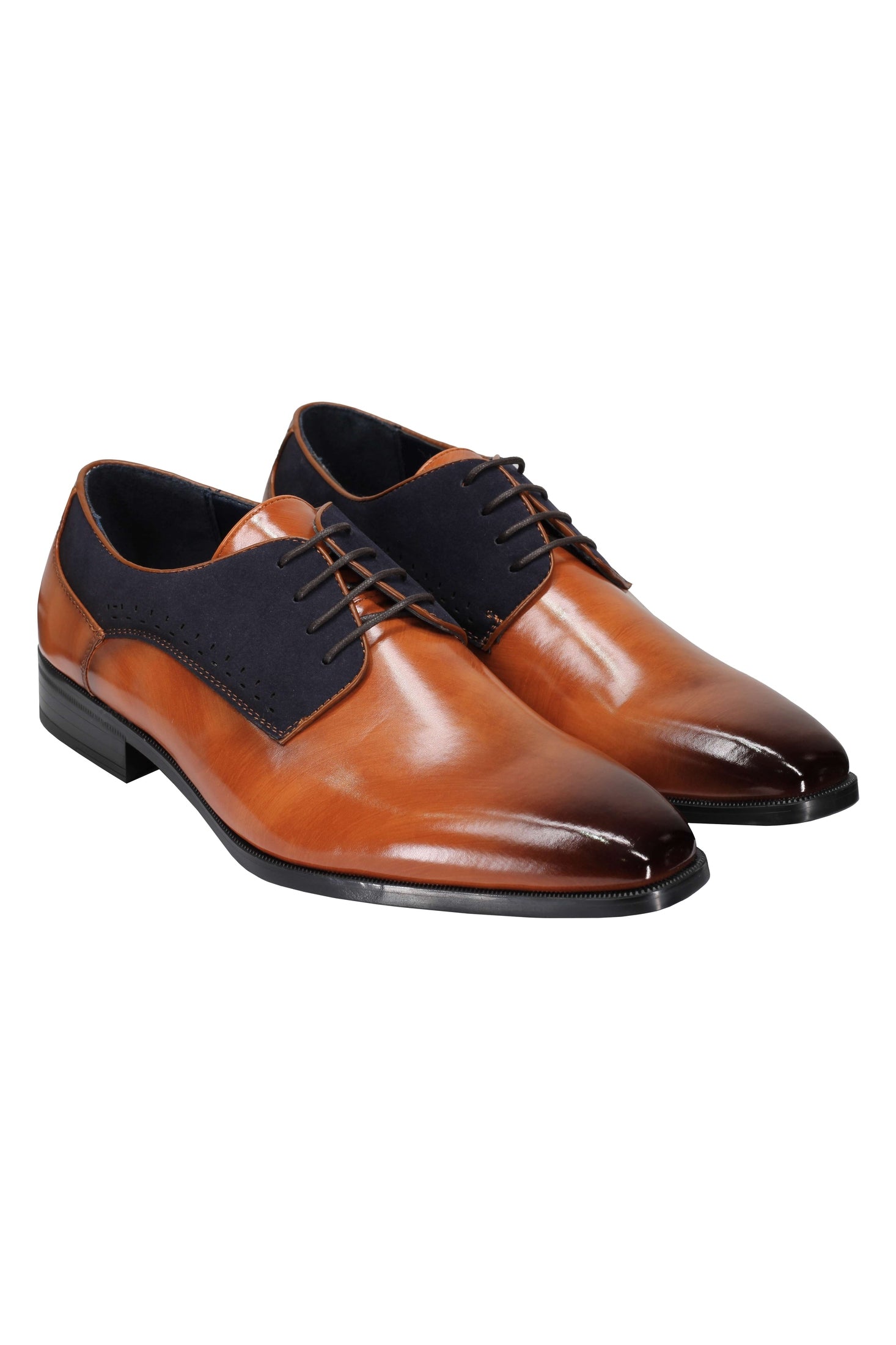 DERBY 2 TONE LEATHER LACE UP SHOES