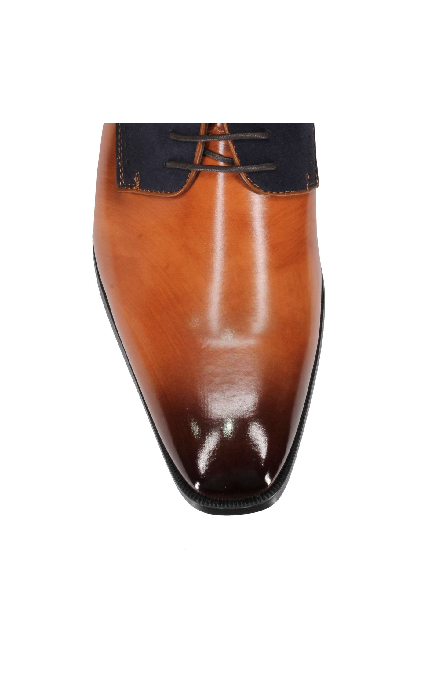 DERBY 2 TONE LEATHER LACE UP SHOES