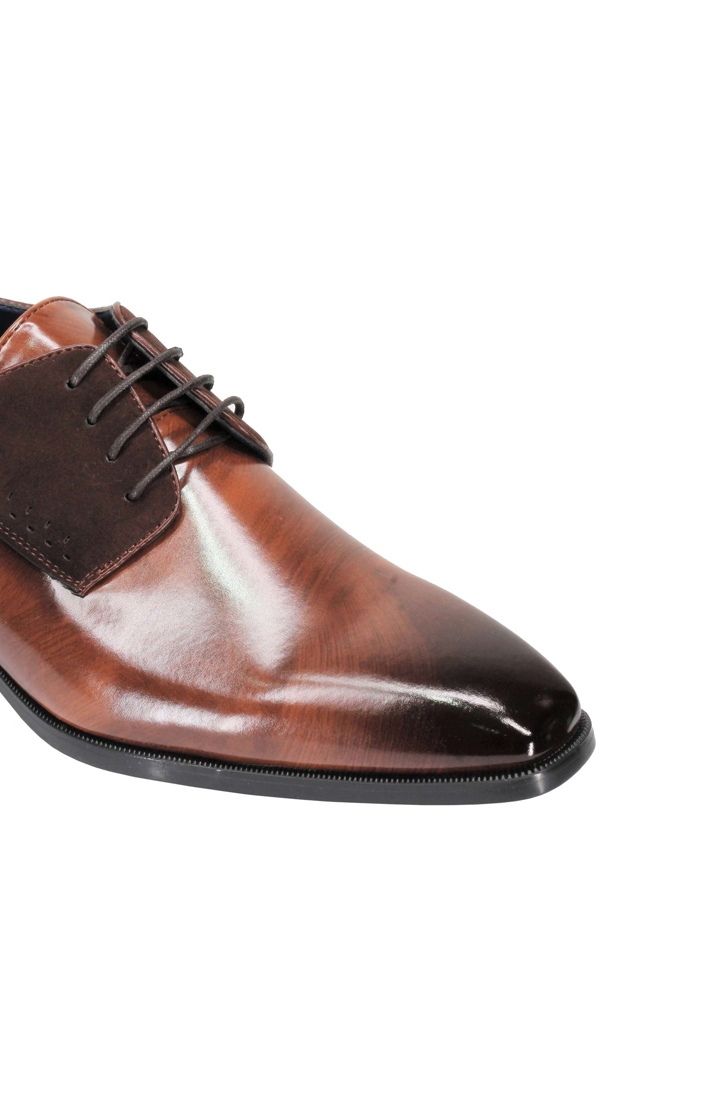 DERBY 2 TONE LEATHER LACE UP SHOES