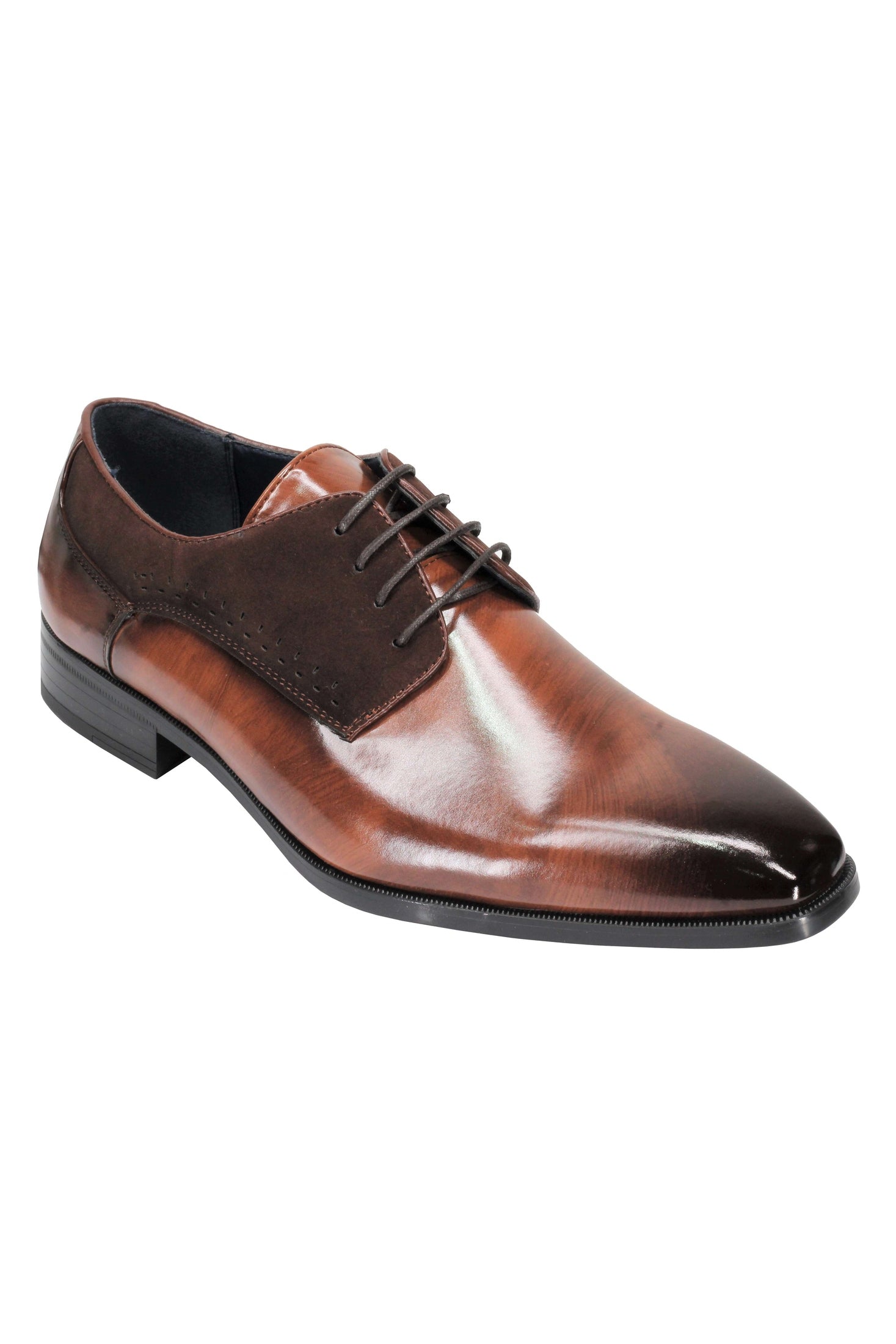 DERBY 2 TONE LEATHER LACE UP SHOES