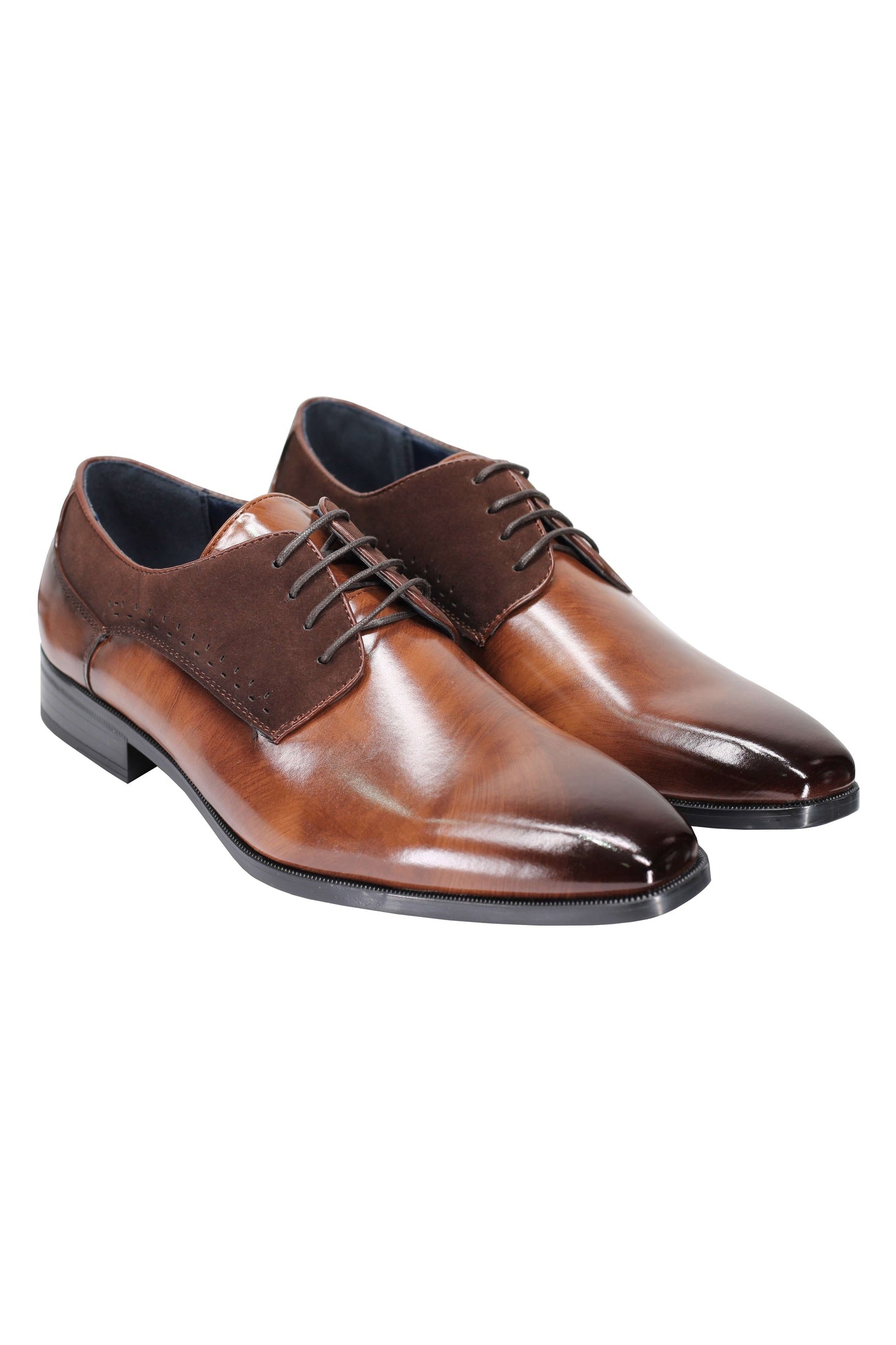 DERBY 2 TONE LEATHER LACE UP SHOES
