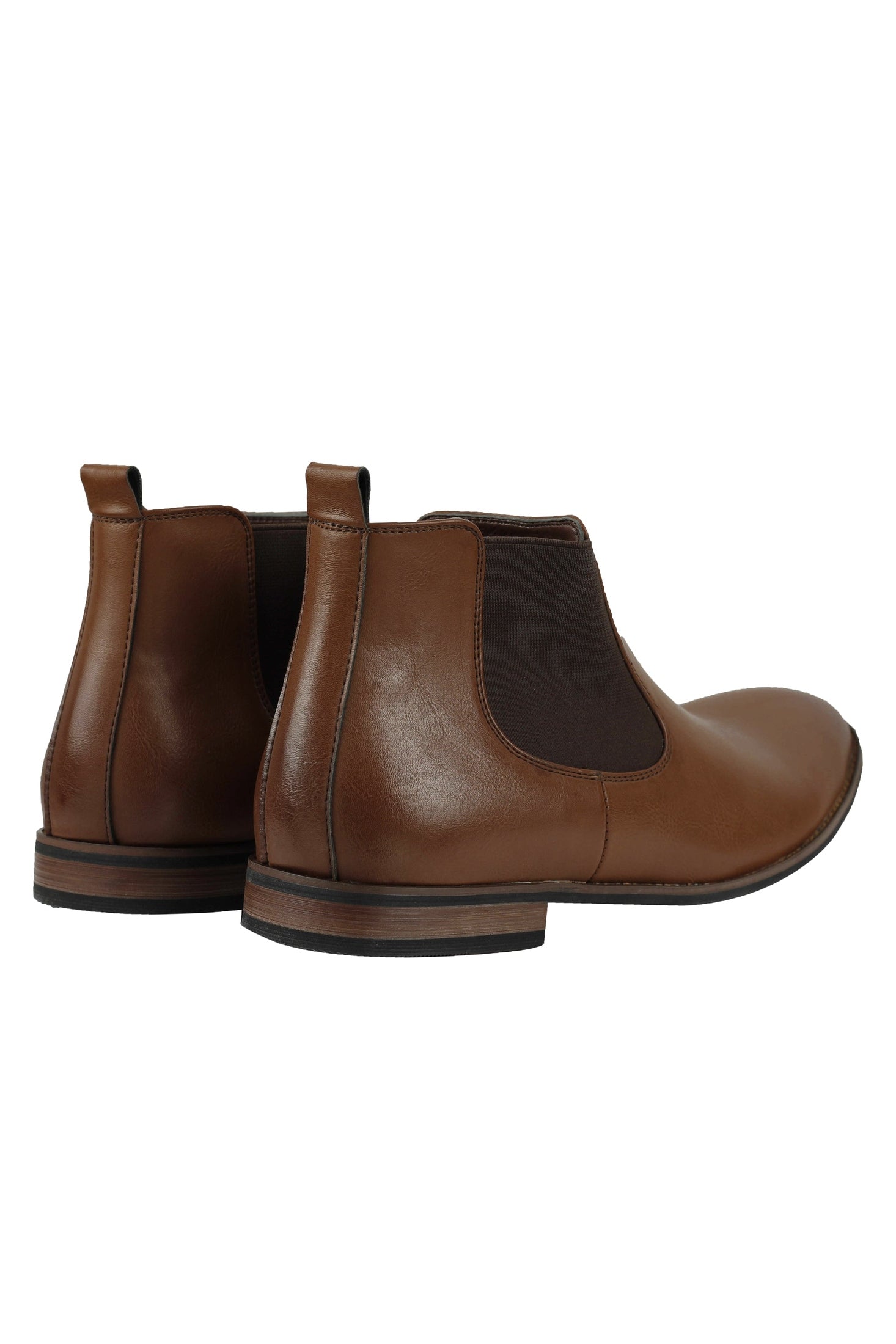 FAUX LEATHER VINTAGE STYLE CHELSEA BOOTS