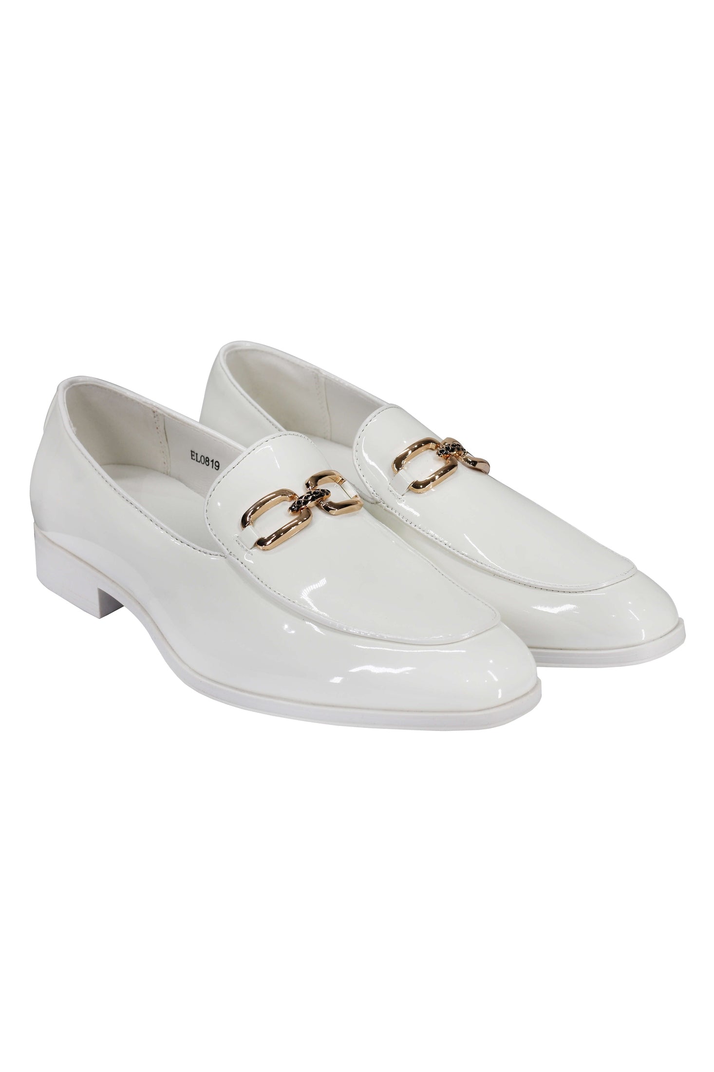 SHINY GOLD BUCKLE LOAFER