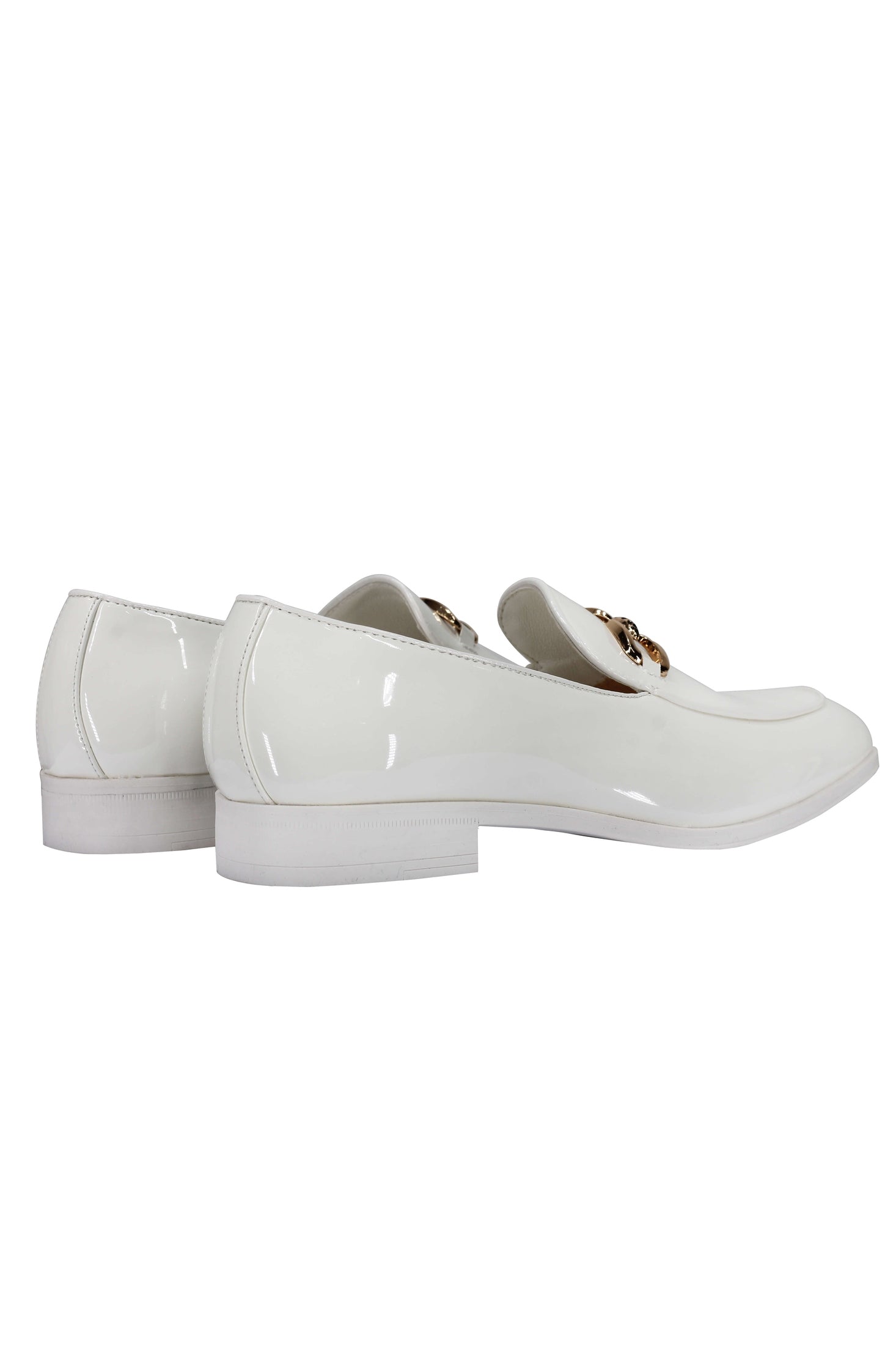 SHINY GOLD BUCKLE LOAFER