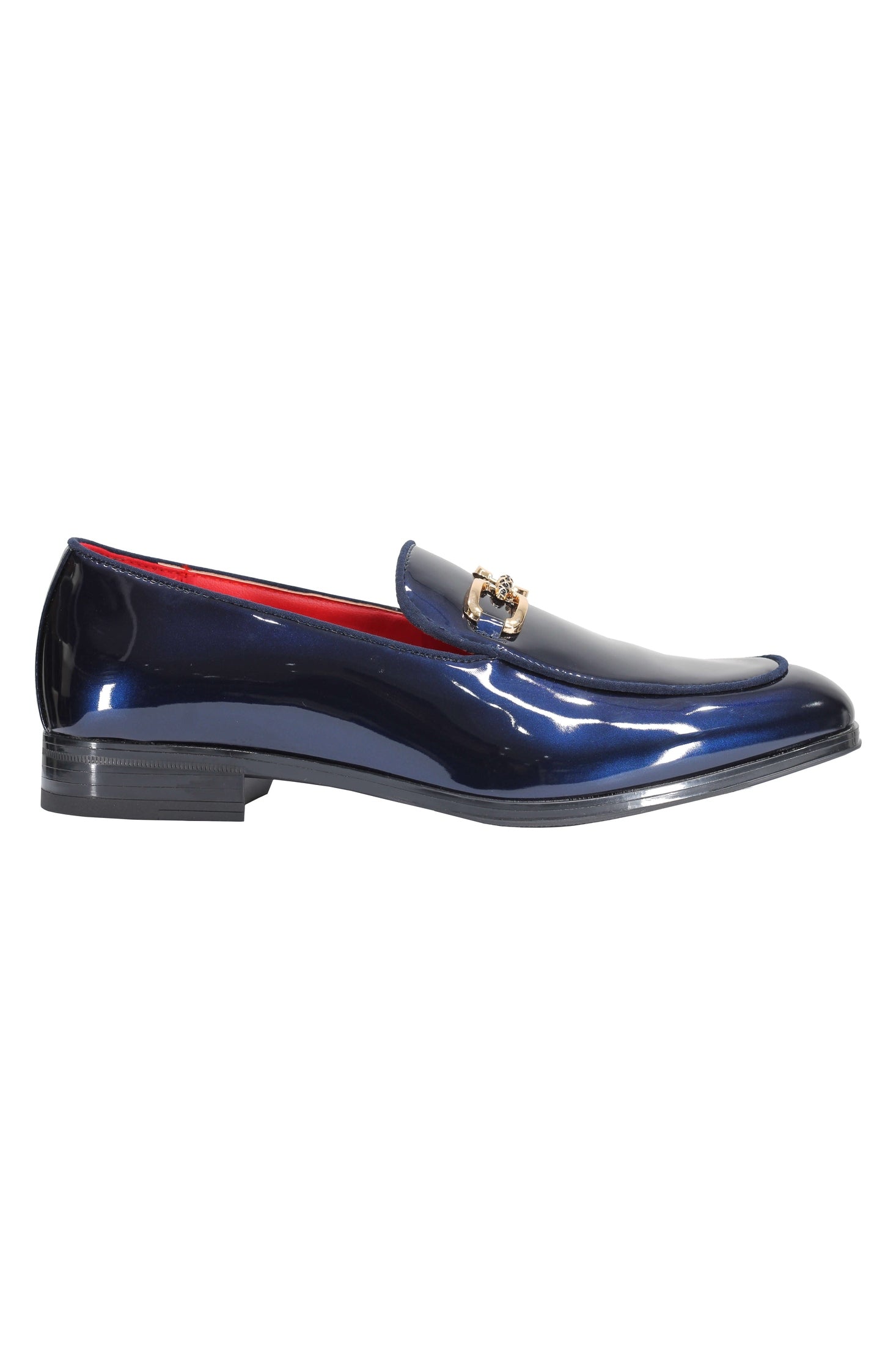 SHINY GOLD BUCKLE LOAFER