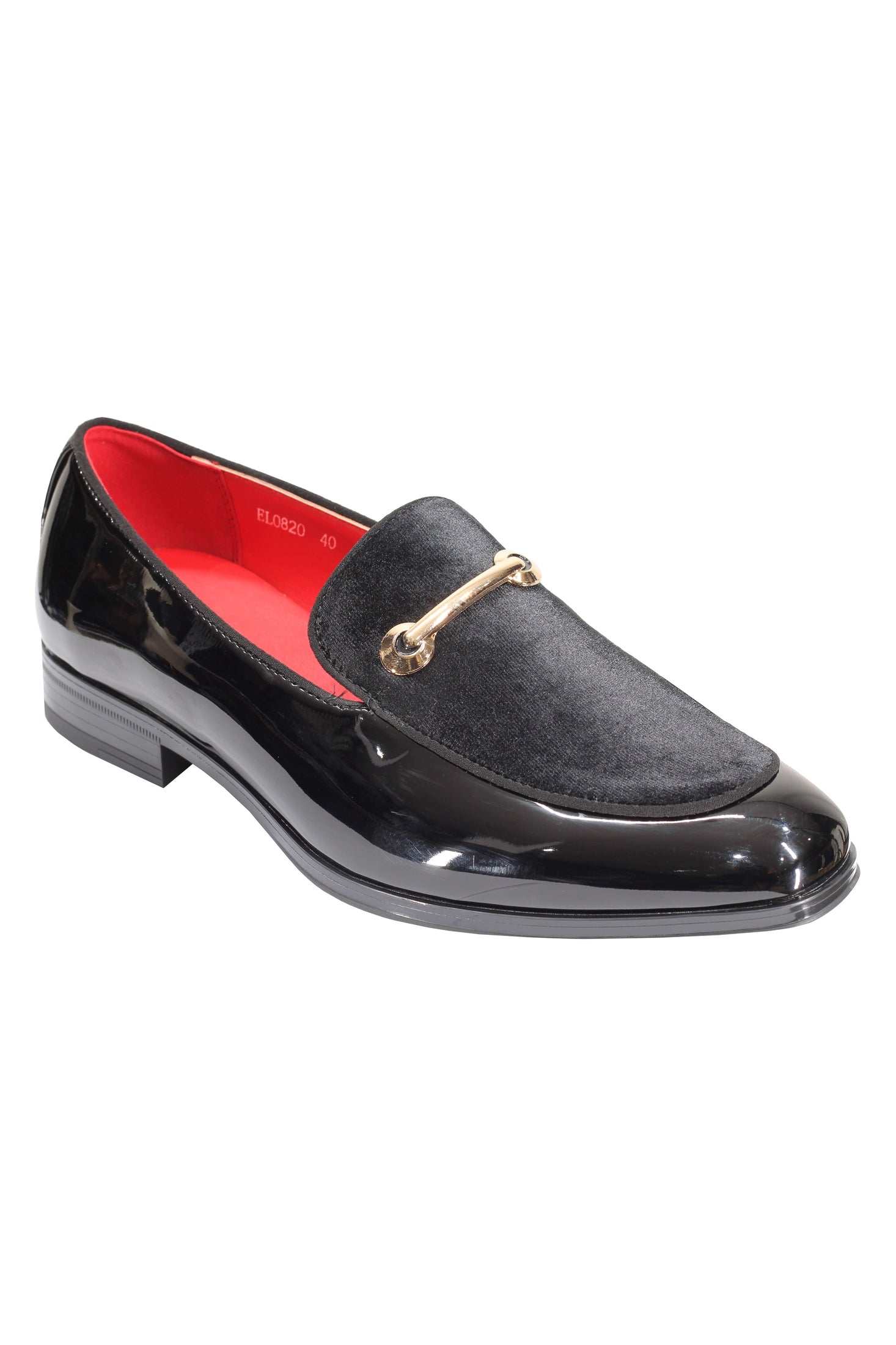 SHINY VELVET LOAFERS WITH BUCKLE