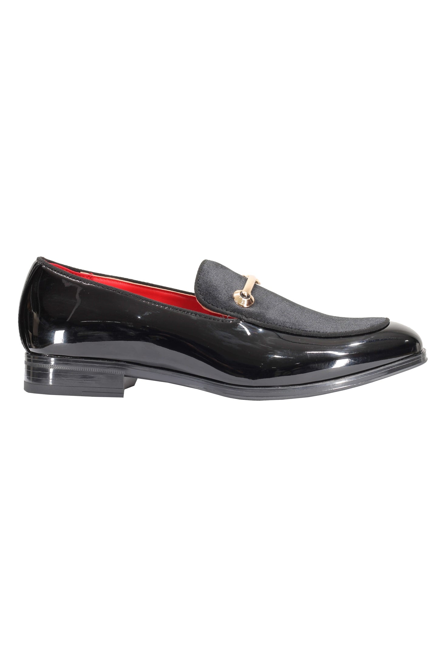 SHINY VELVET LOAFERS WITH BUCKLE