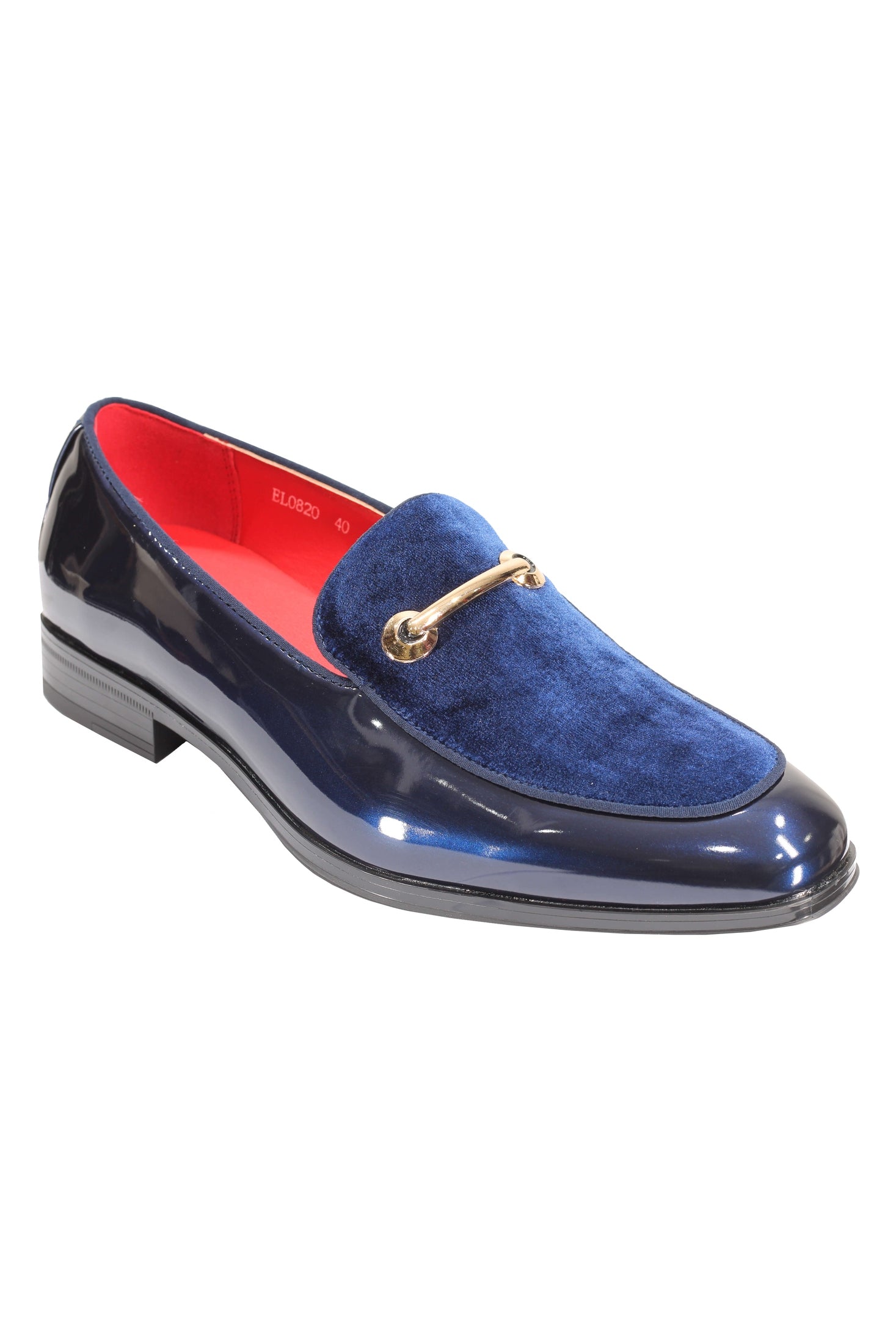 SHINY VELVET LOAFERS WITH BUCKLE