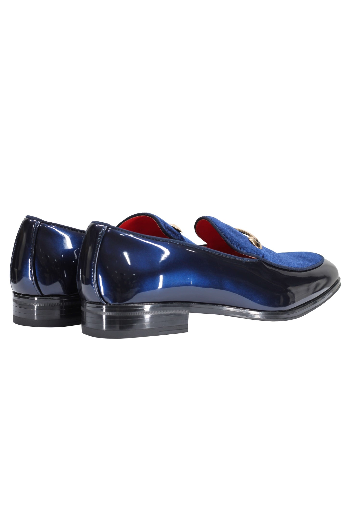 SHINY VELVET LOAFERS WITH BUCKLE