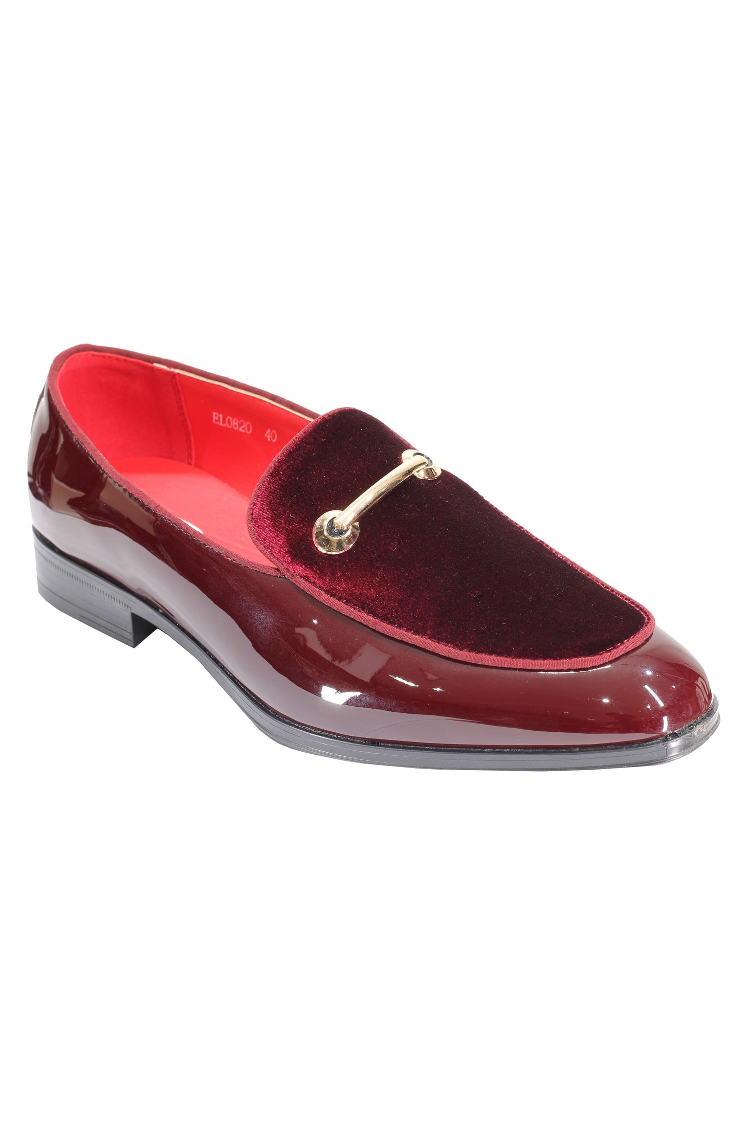 SHINY VELVET LOAFERS WITH BUCKLE
