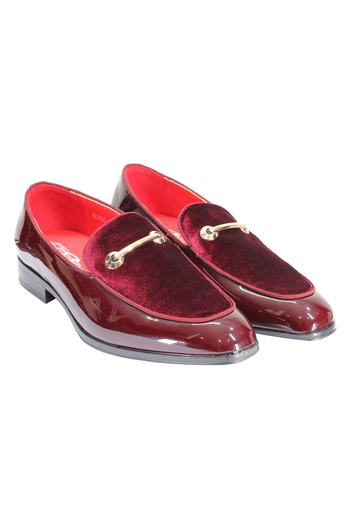 SHINY VELVET LOAFERS WITH BUCKLE