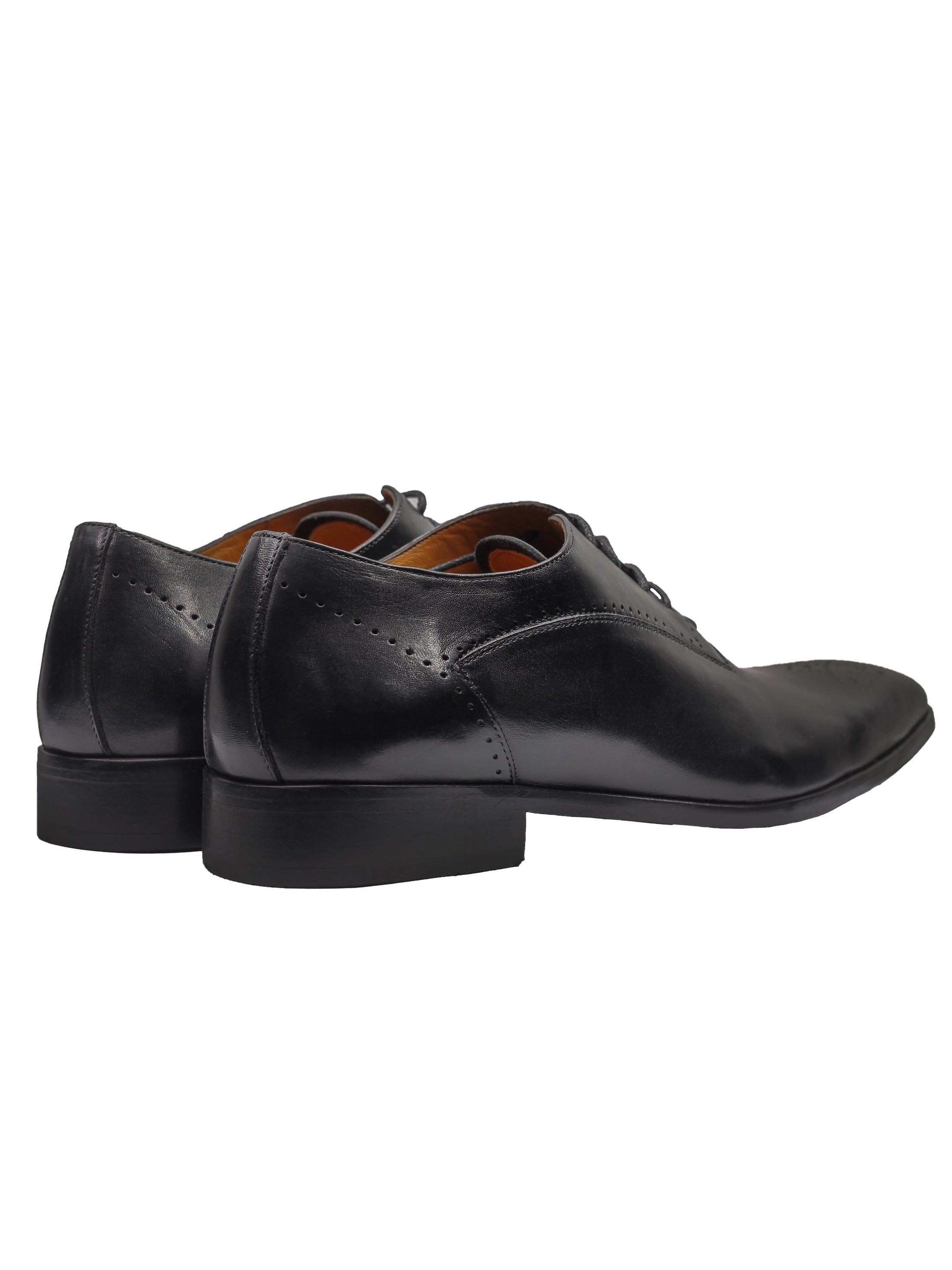 BLACK - CALF LEATHER CLASSIC SEMI BROGUES