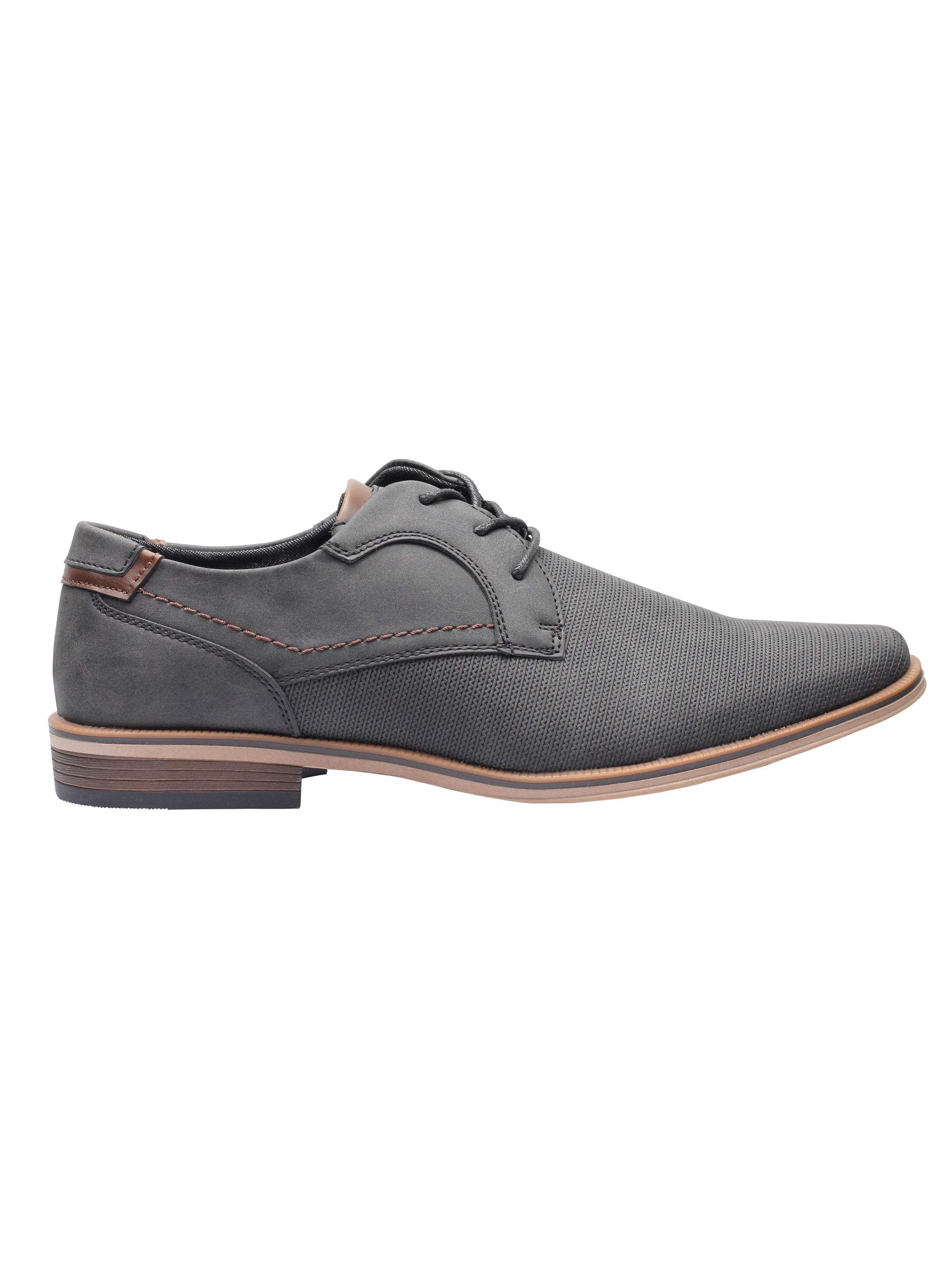 GREY LACE UP DERBY SHOES