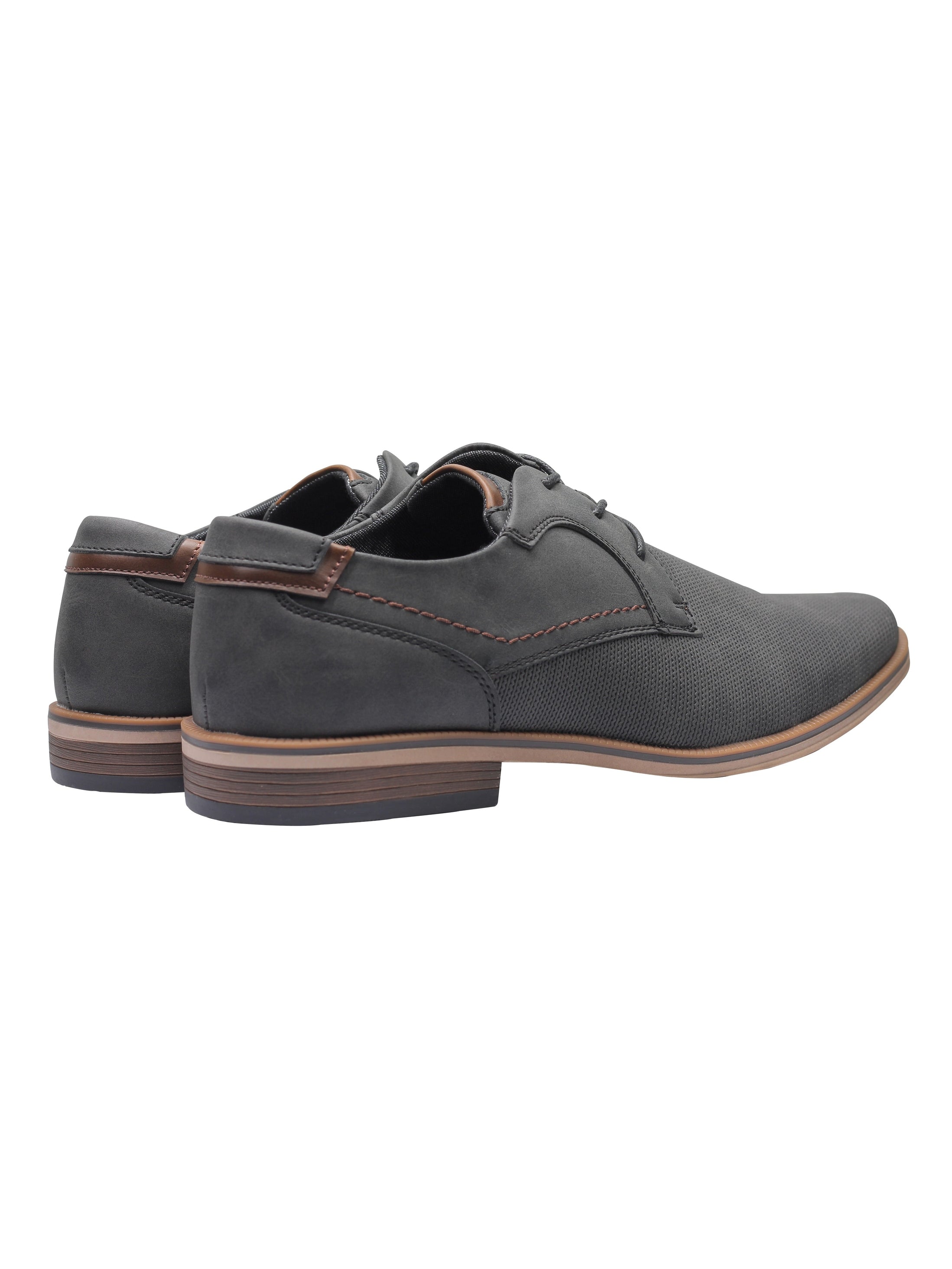 GREY LACE UP DERBY SHOES