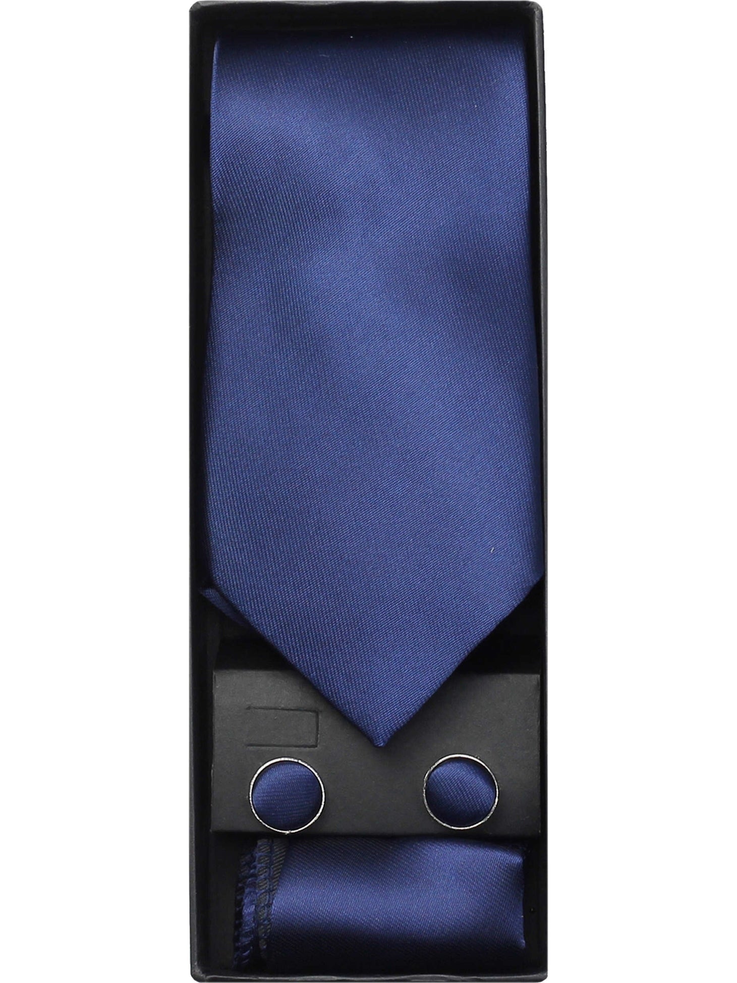 PLAIN SILK NAVY TIE