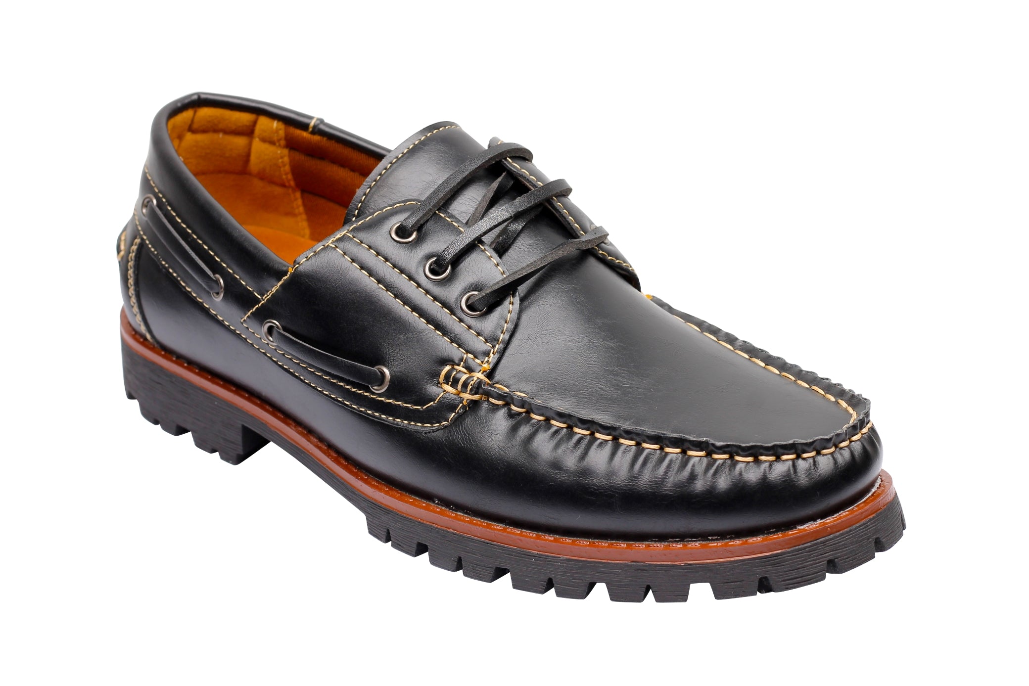 Faux Leather Boat Shoes