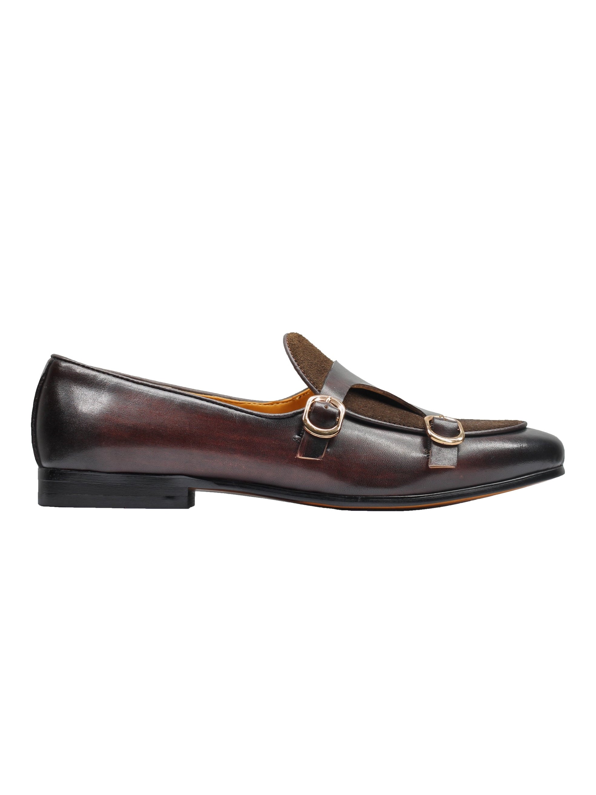 DOUBLE MONK LOAFERS IN DARK BROWN