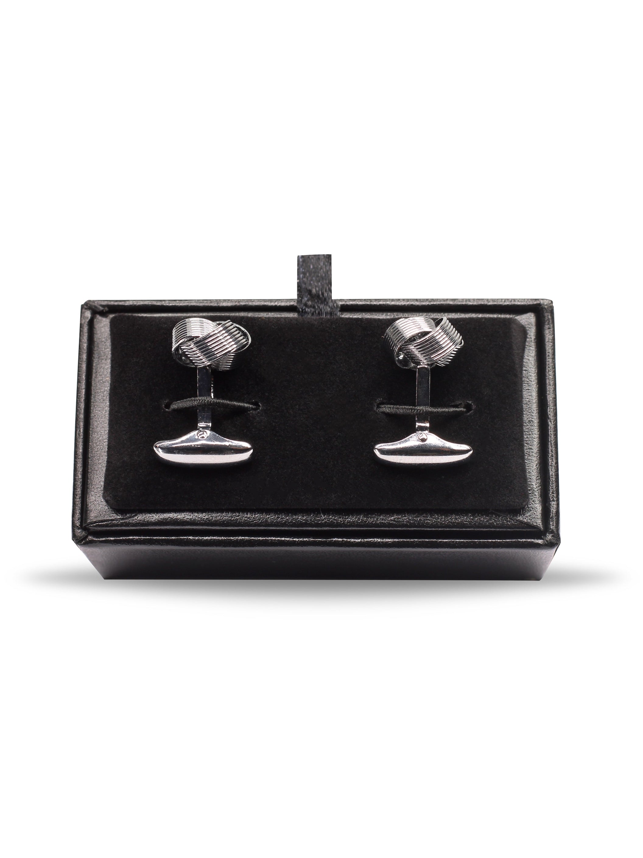 FINE WIRE DARK TONE SILVER CUFFLINKS