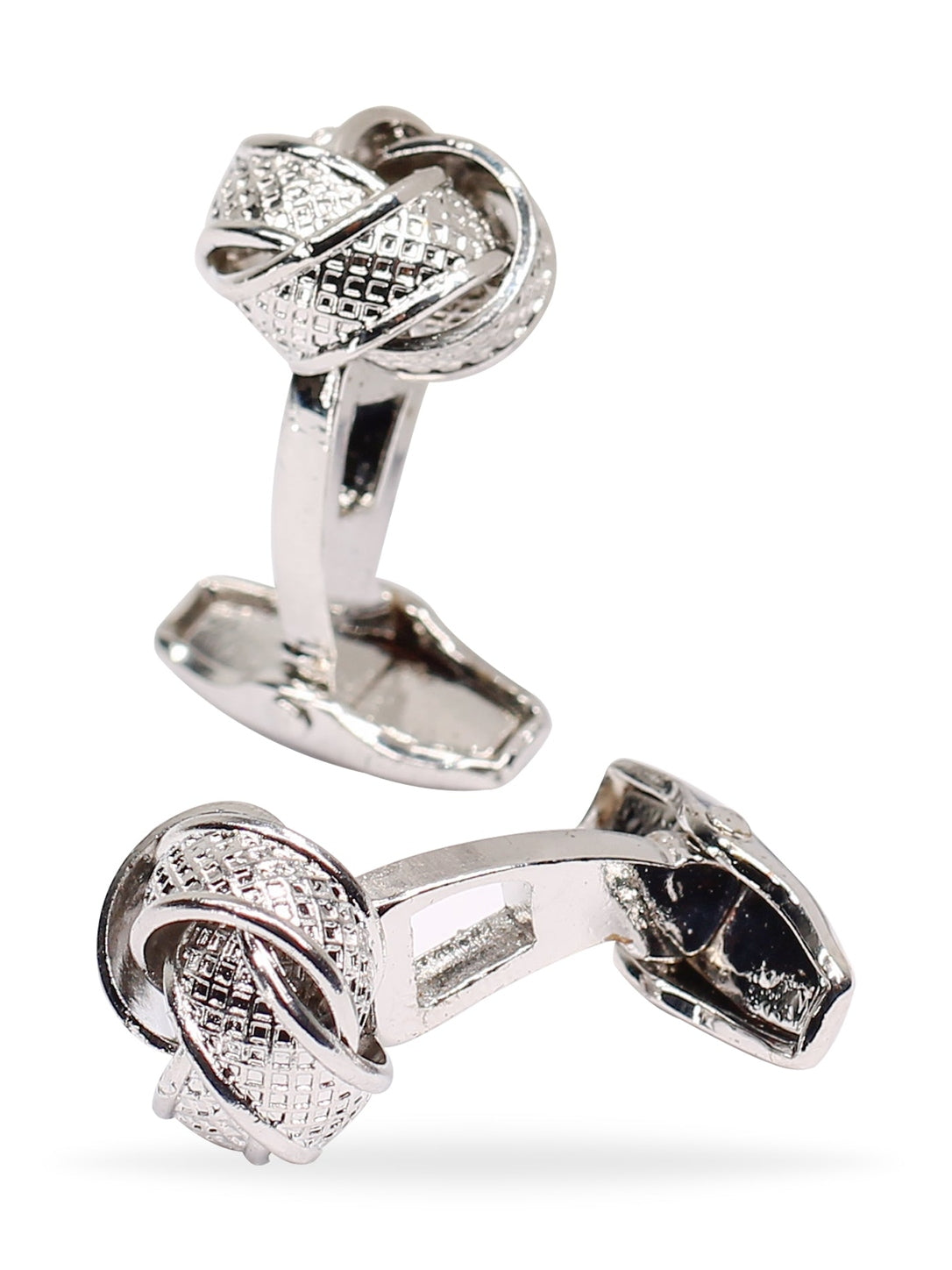 SILVER KNOT CUFFLINKS