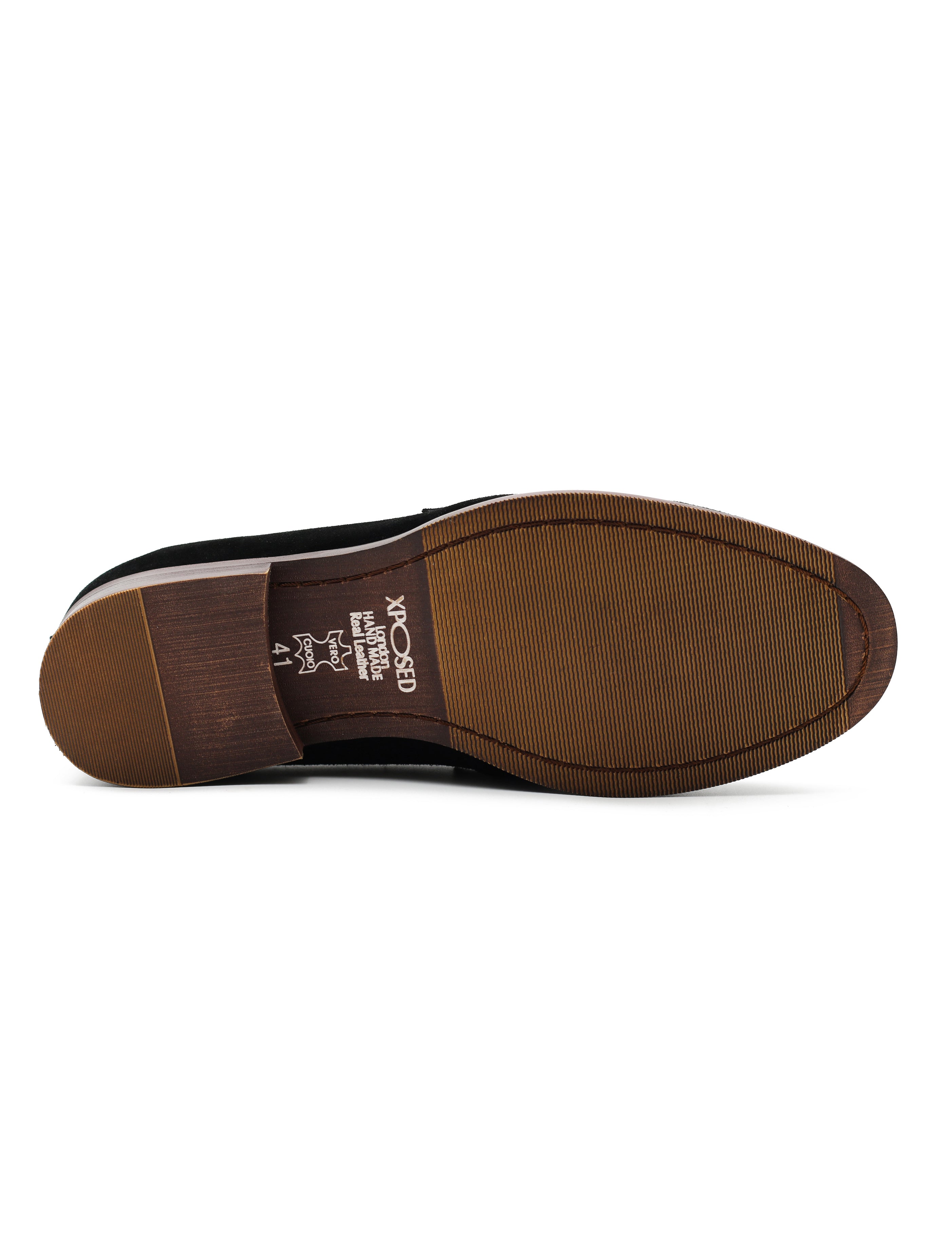 BLACK SUEDE LEATHER PENNY LOAFERS