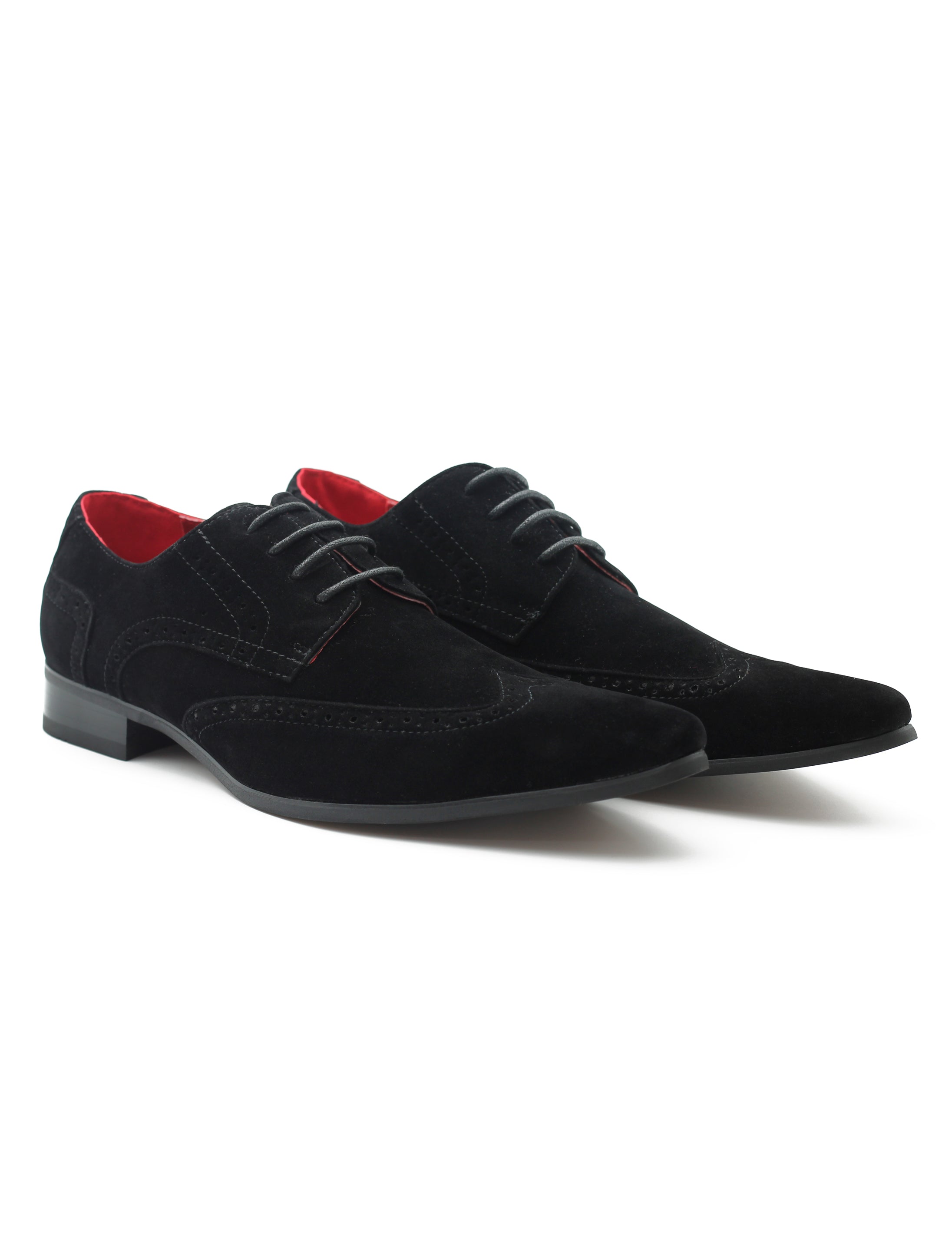 BLACK SUEDE BROGUES DRESS SHOES