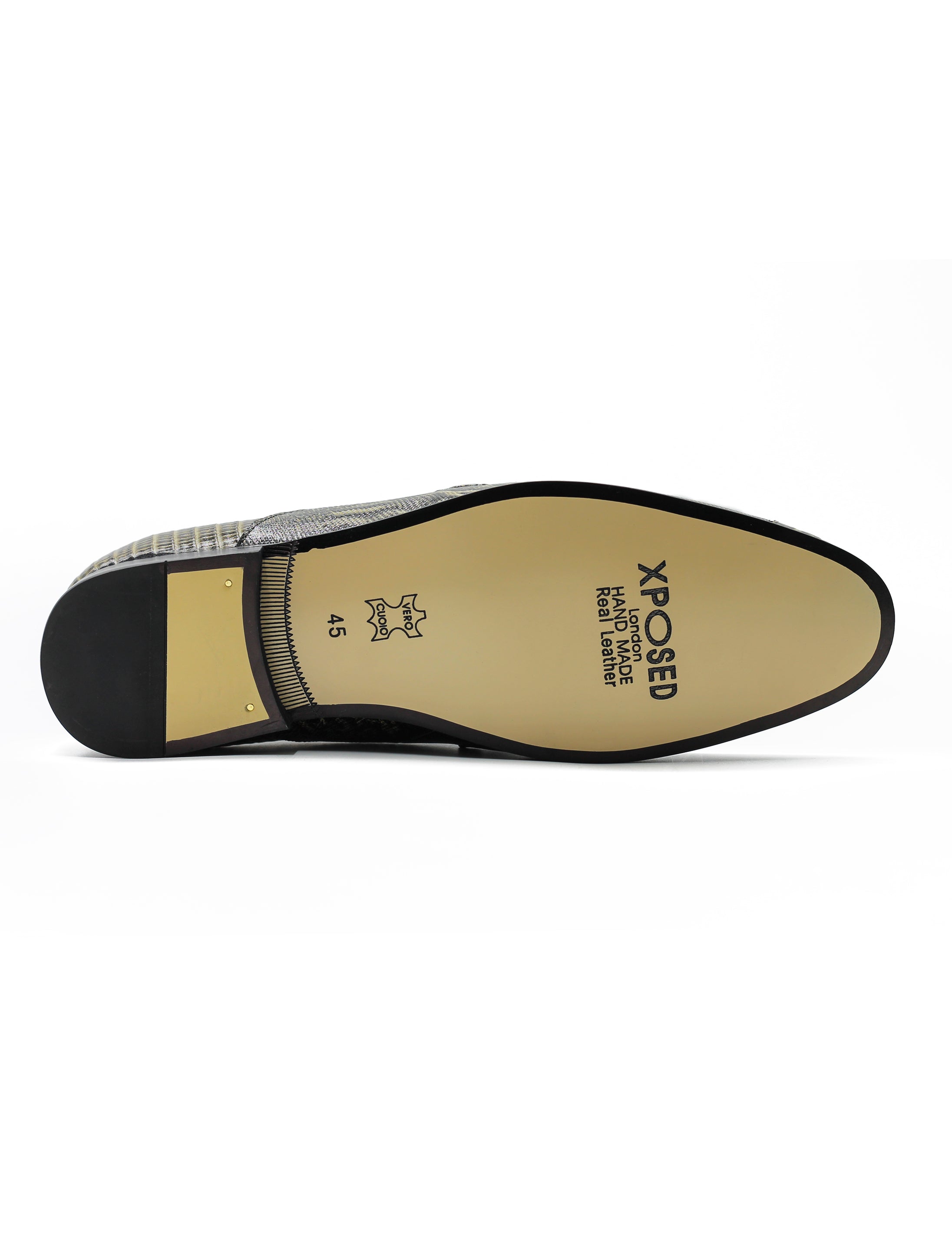 CHAUSSURES EN CUIR VÉRITABLE IMPRIMÉ VERT AVEC BOUCLE